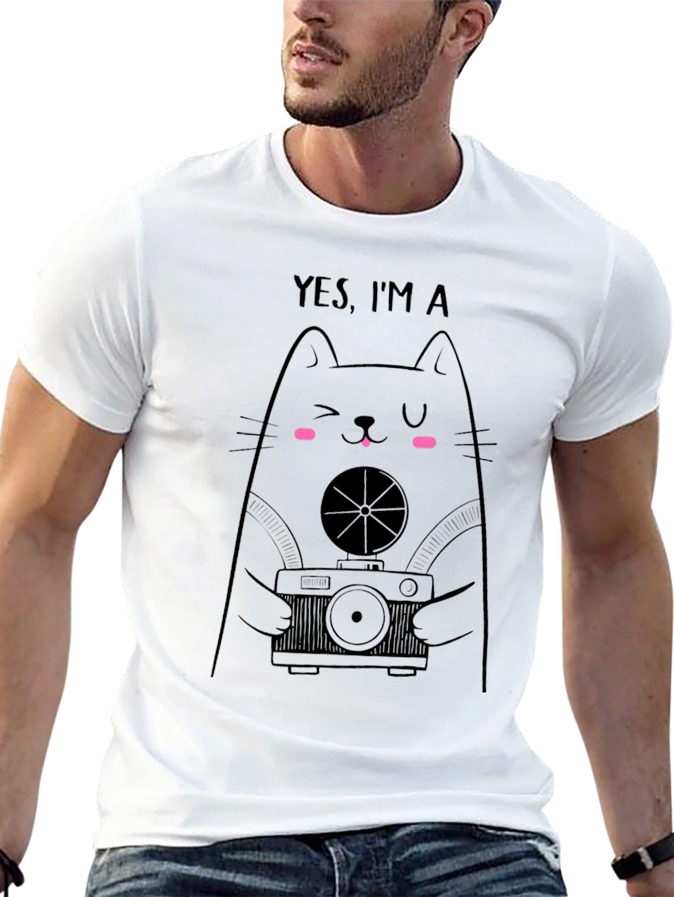 Cat Photographer Graphic T-Shirt - Funny Tee