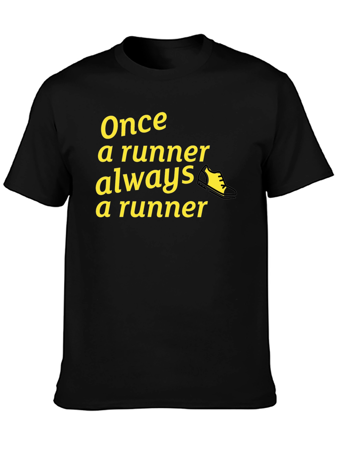 Once a Runner T-Shirt - Black Athletic Tee