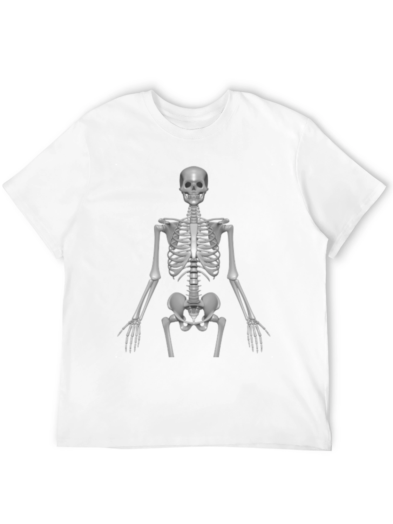 Skeleton Print Black T-Shirt - Anatomical Halloween Tee