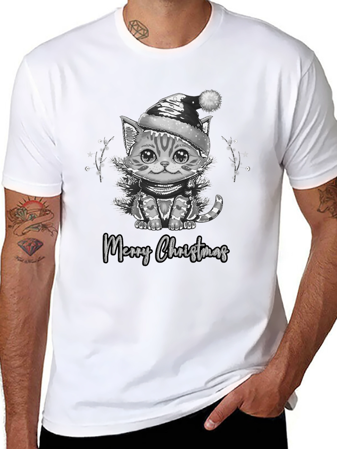 Merry Christmas Cat T-Shirt