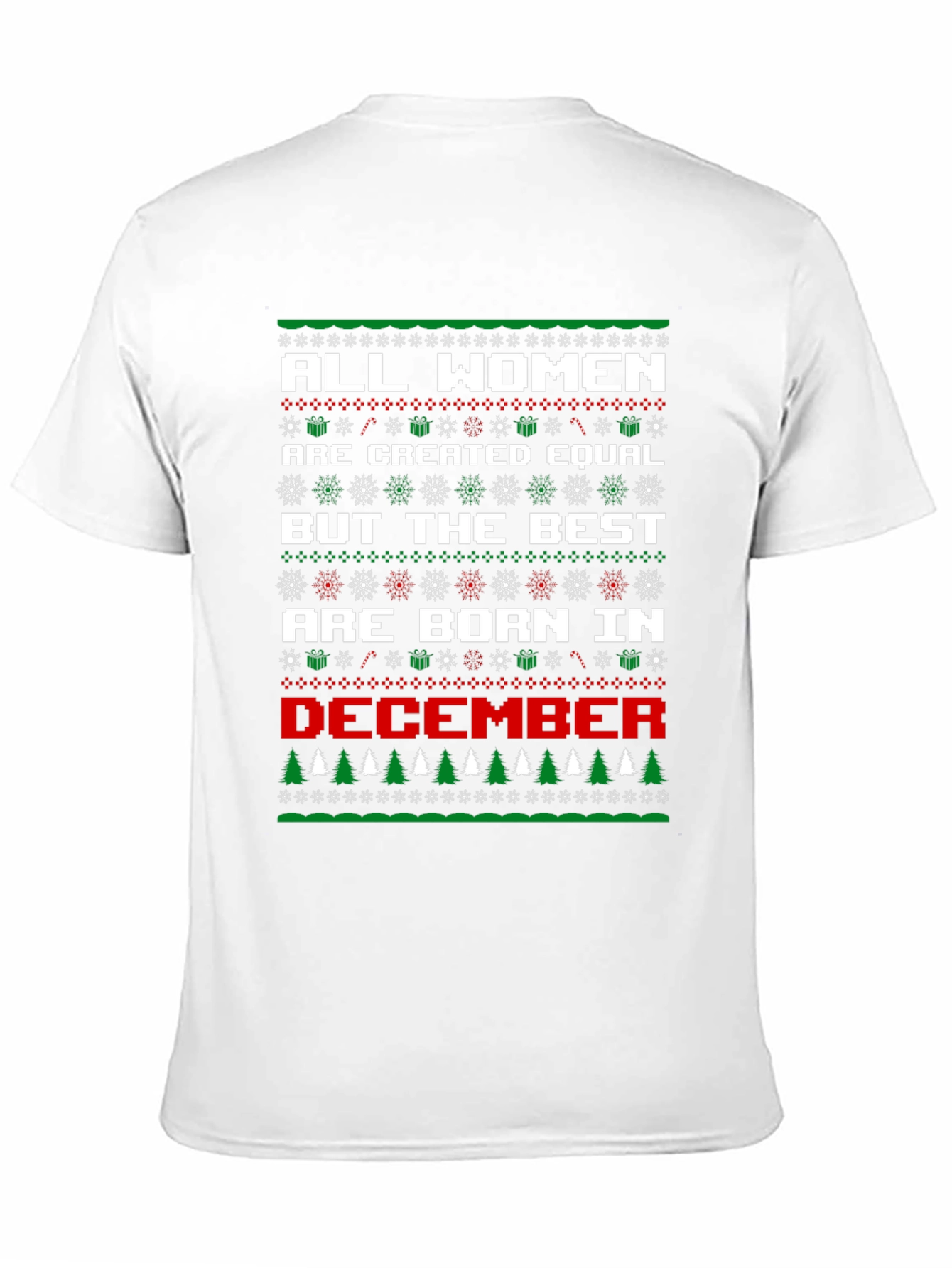 Women Born in December Ugly Christmas Sweater T-Shirt