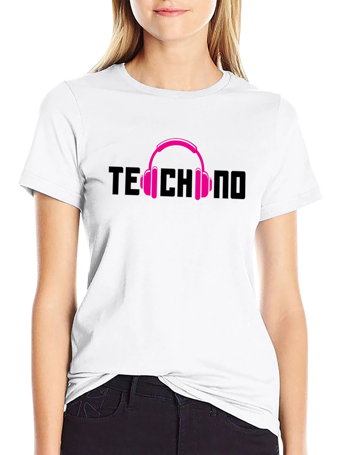 Techno Music Headphone Graphic T-Shirt