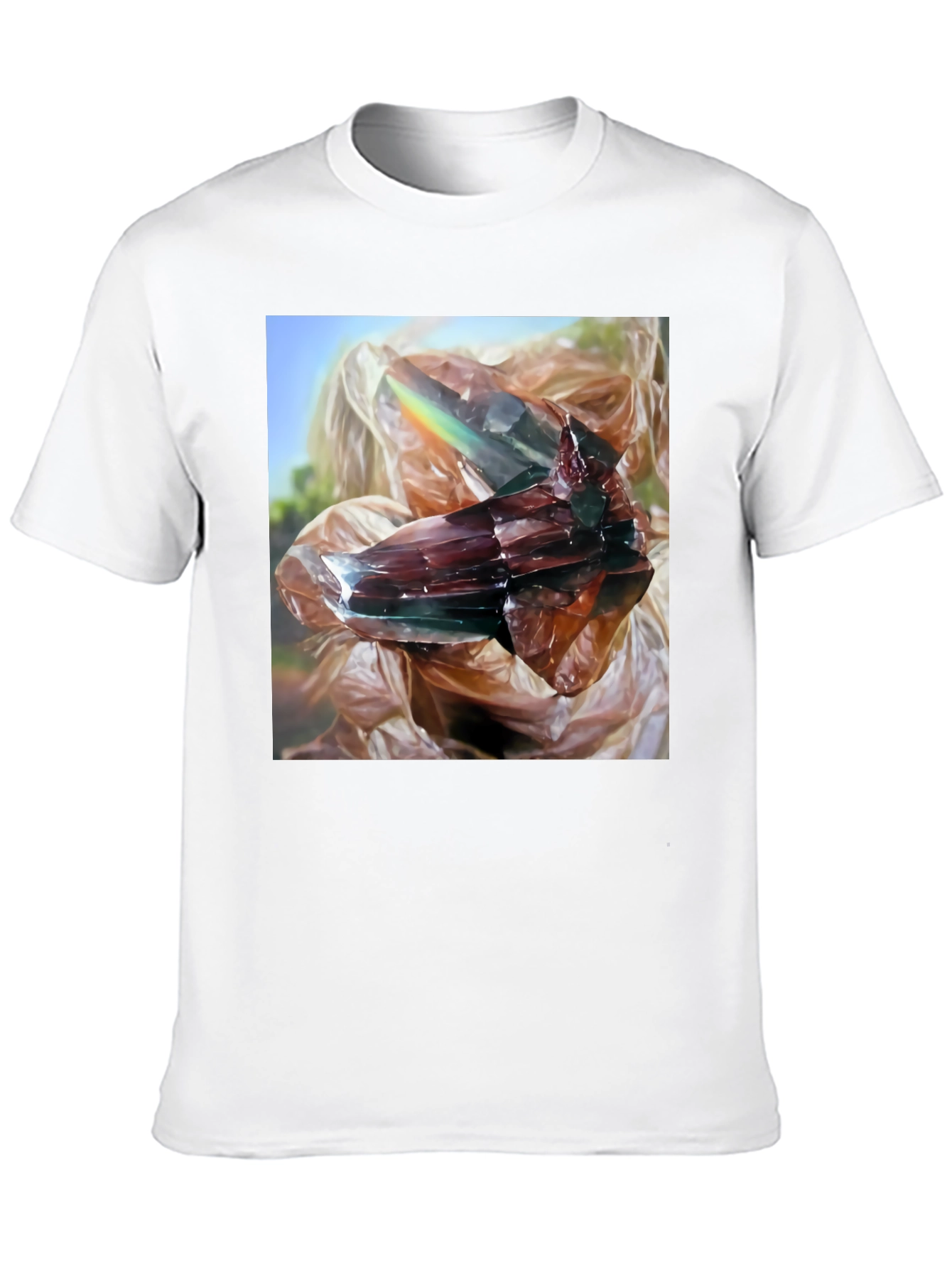 Abstract Crystal Graphic Black T-Shirt