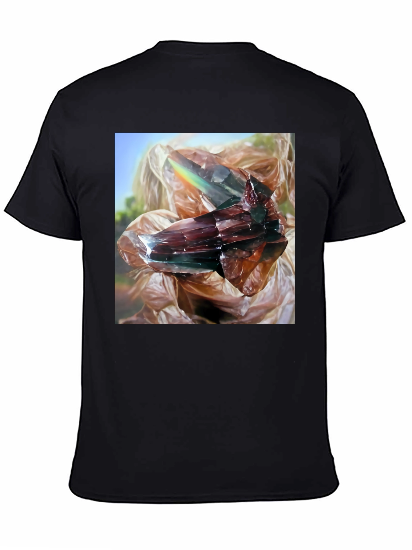 Abstract Crystal Graphic Black T-Shirt
