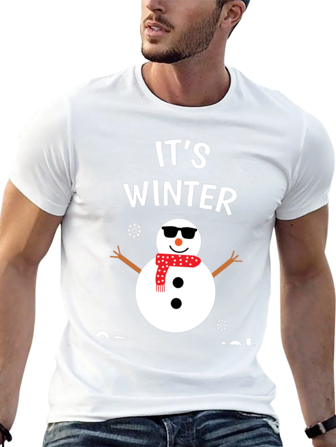 Its Winter Somewhere Snowman Graphic Tee