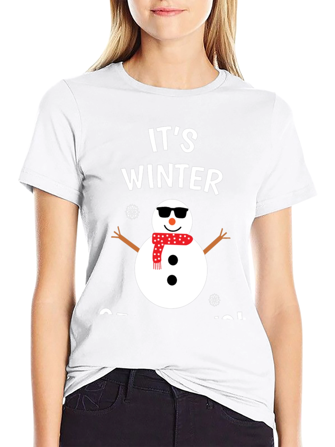 Its Winter Somewhere Snowman Graphic Tee