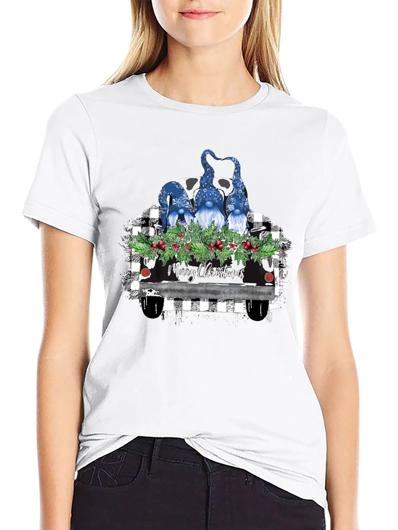 Merry Christmas Gnomes on Truck T-Shirt