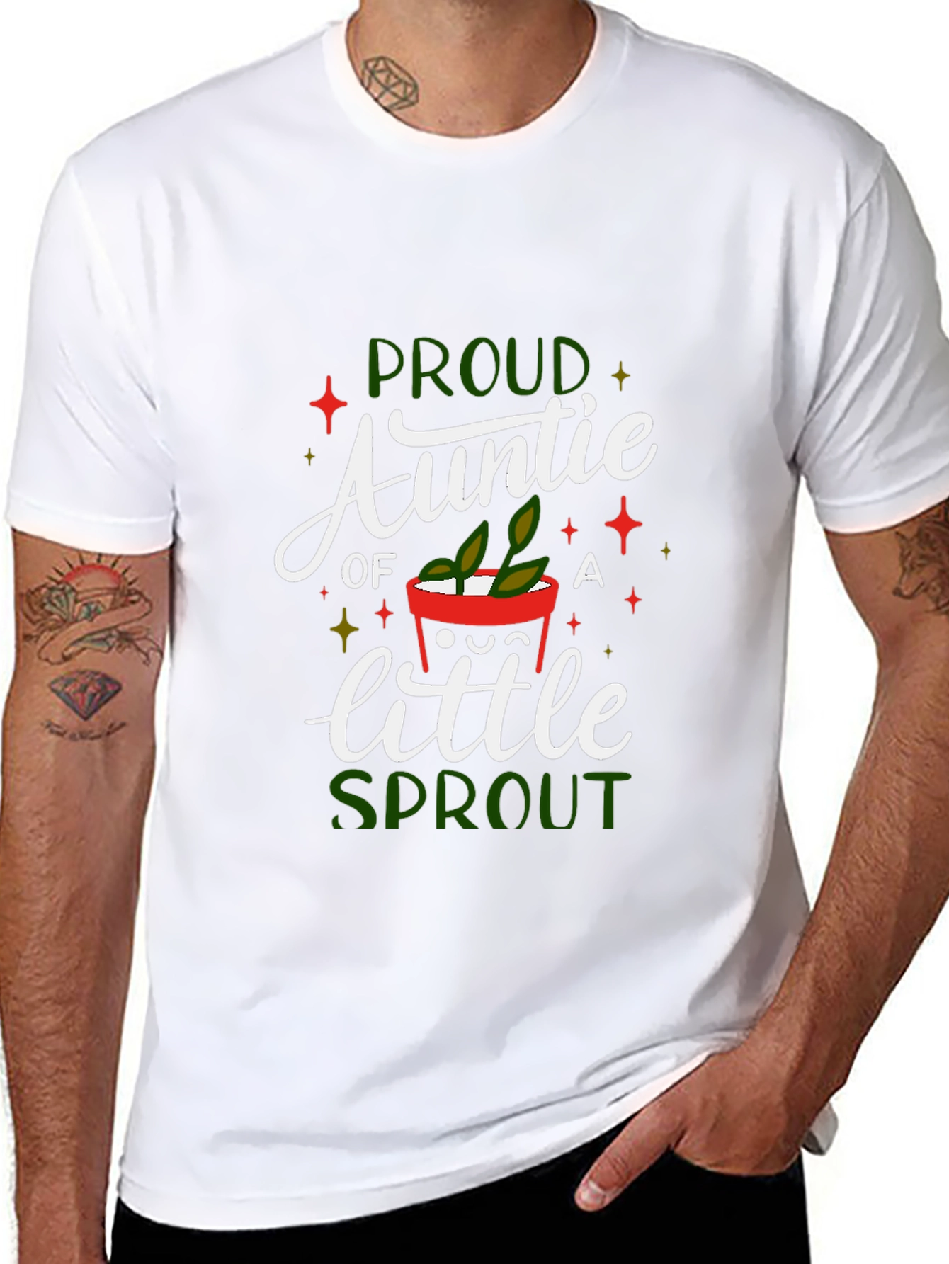 Proud Auntie of a Little Sprout T-Shirt
