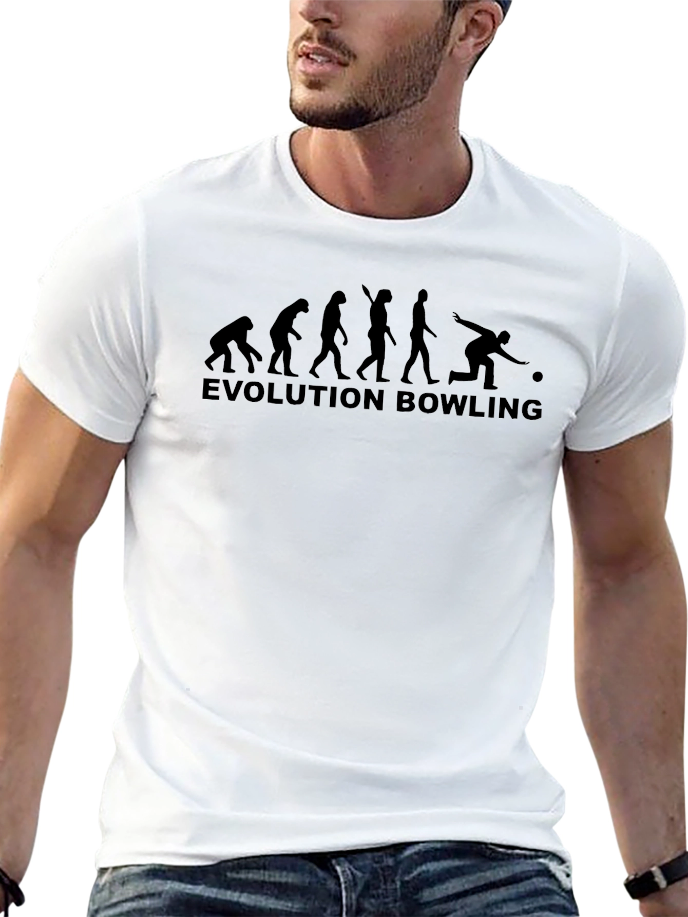 Evolution Bowling T-Shirt - Humorous Bowler Tee