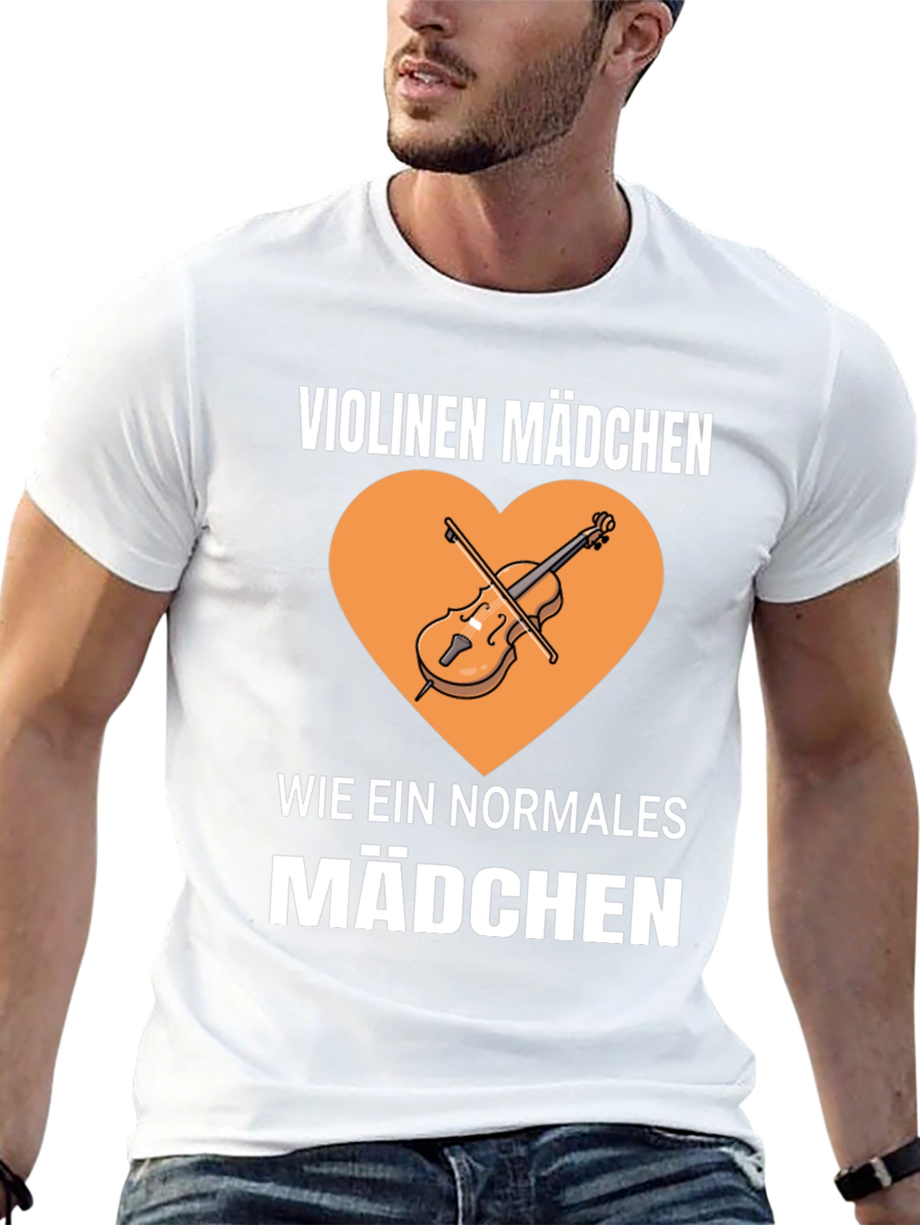 Violinen Madchen T-Shirt - Music Lover Tee