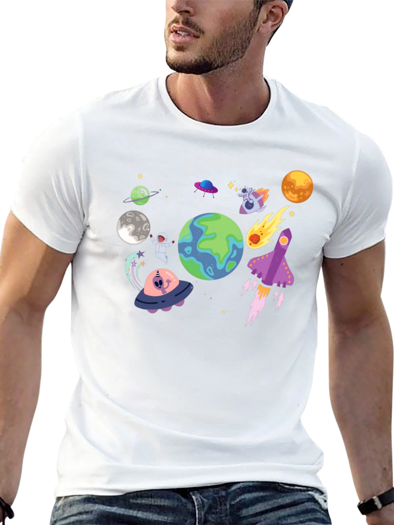 Space Adventure Graphic T-Shirt