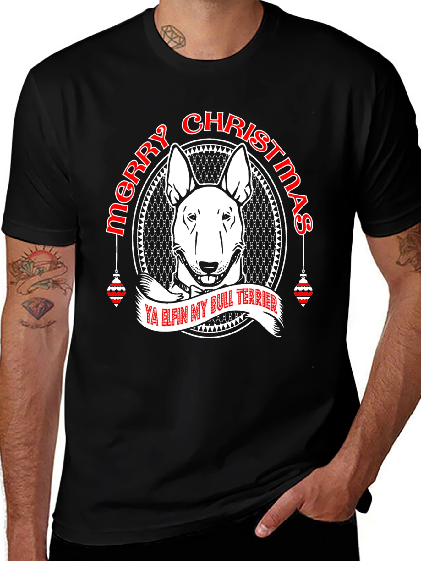 Merry Christmas Bull Terrier T-Shirt