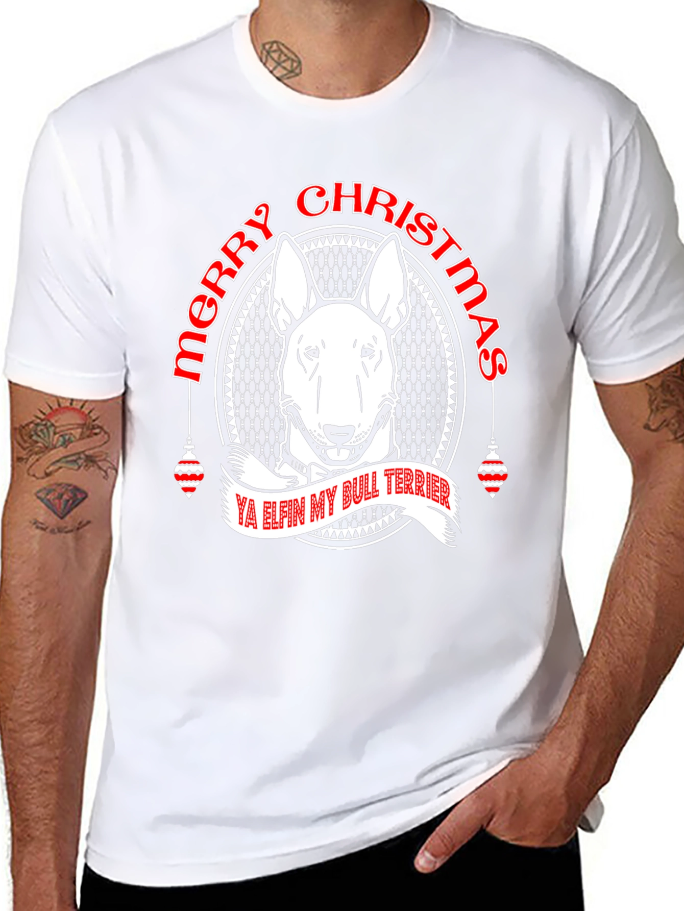 Merry Christmas Bull Terrier T-Shirt