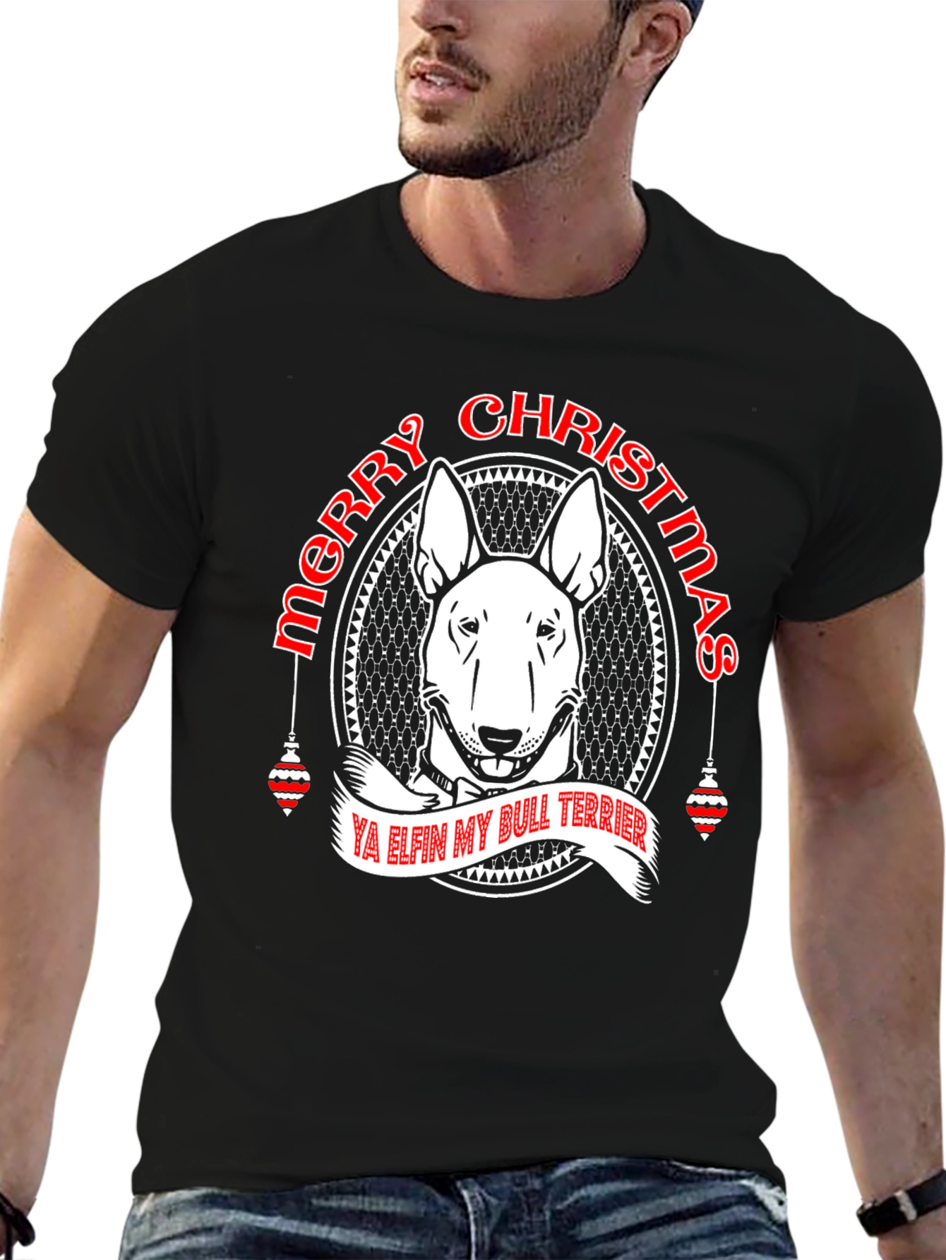 Merry Christmas Bull Terrier T-Shirt
