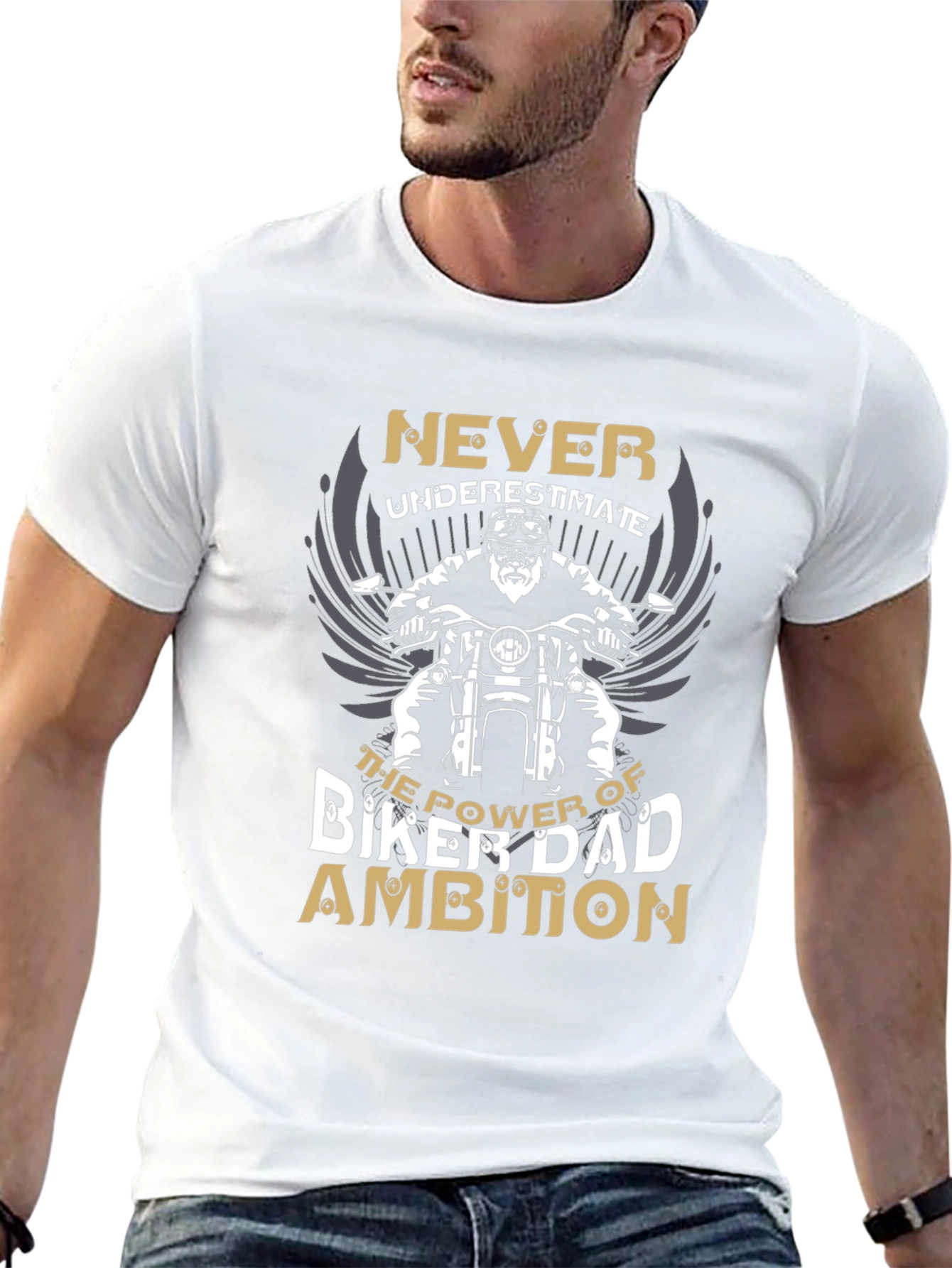 Biker Dad Ambition Graphic T-Shirt