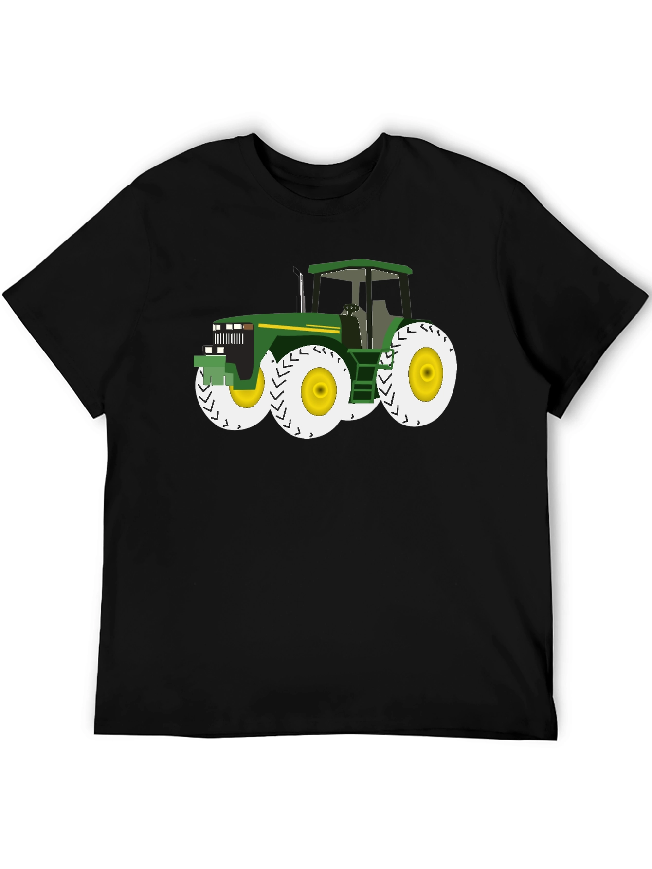 Tractor Graphic Tee - Black Cotton Blend