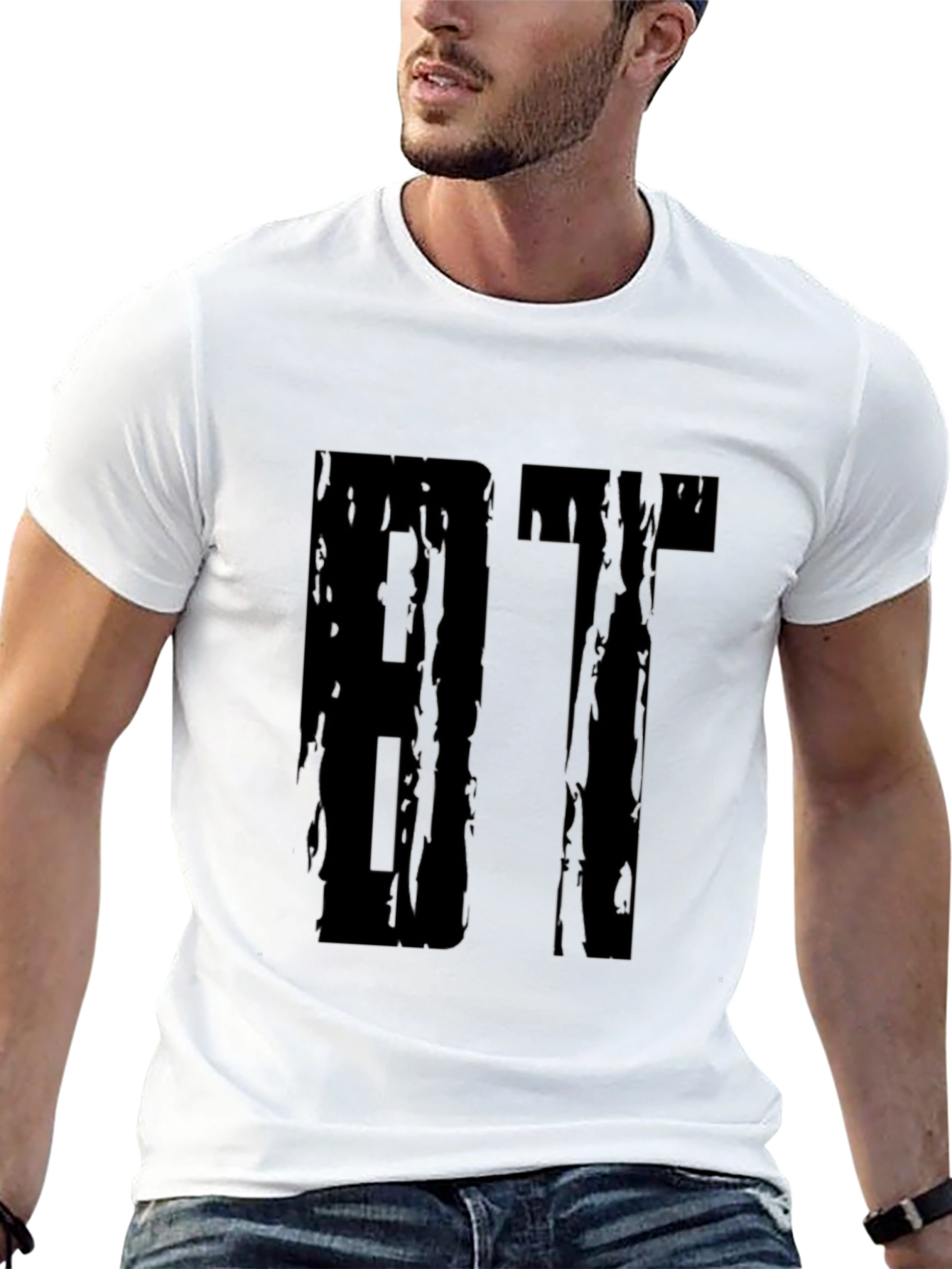 Distressed BT Graphic Black T-Shirt