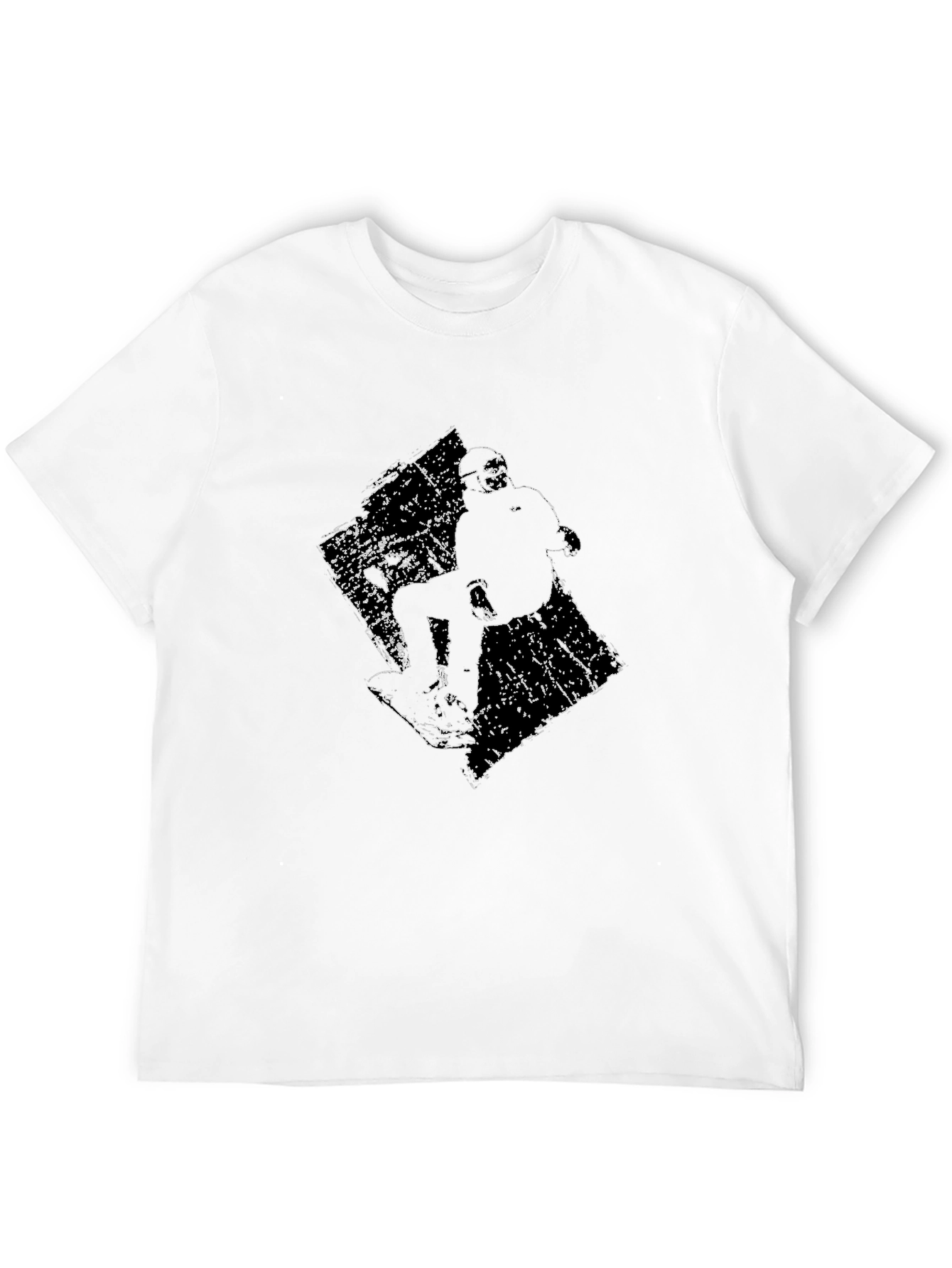 Skateboarder Graphic Tee - Black Cotton T-Shirt
