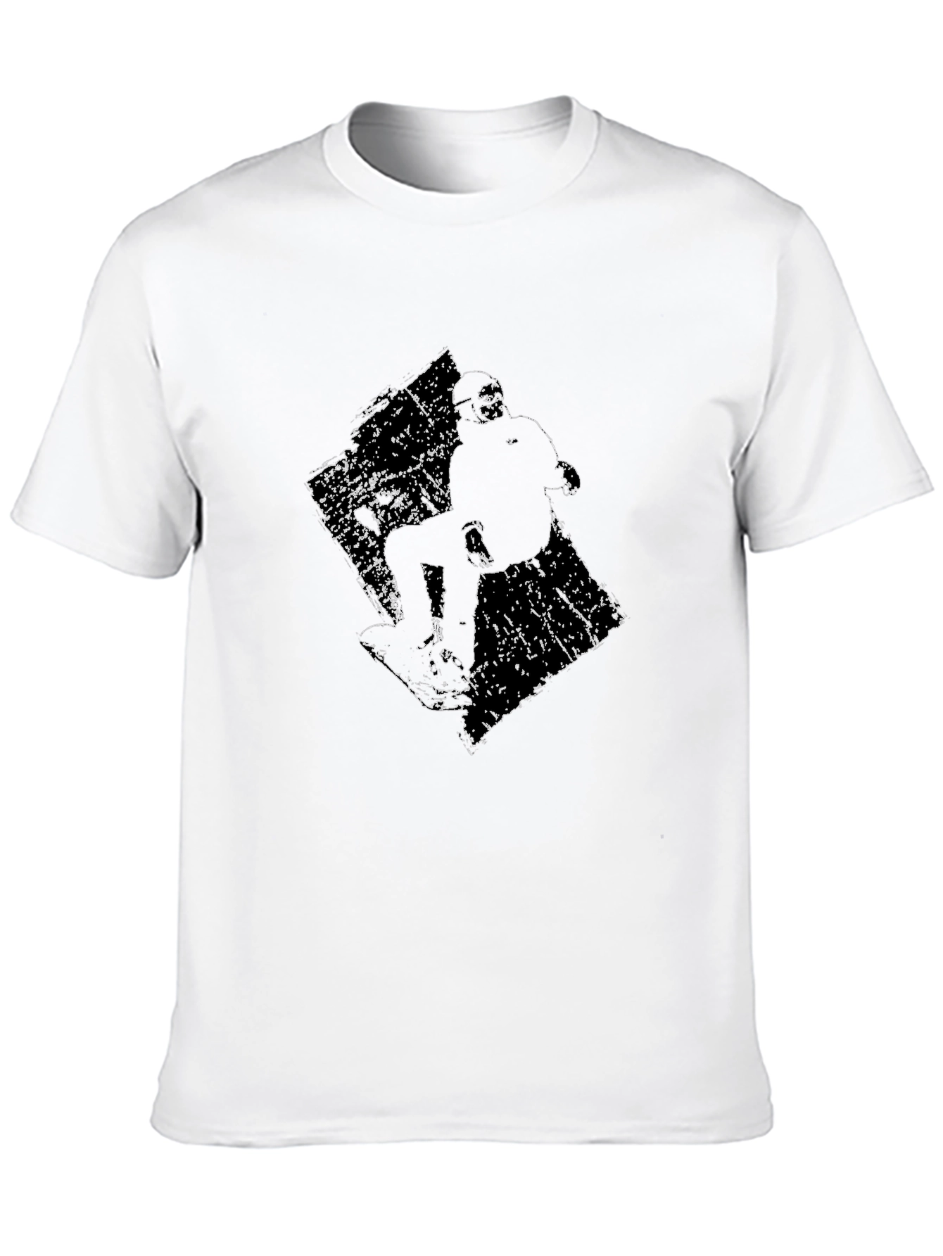 Skateboarder Graphic Tee - Black Cotton T-Shirt