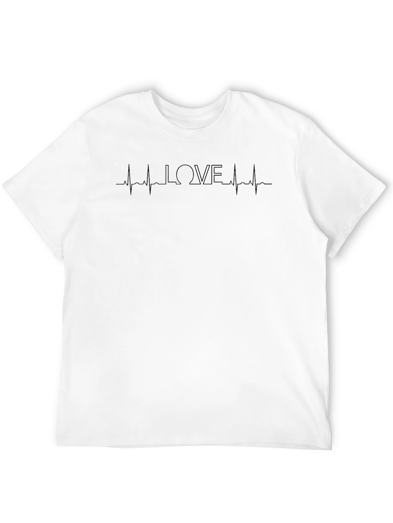 LOVE Heartbeat Graphic Tee - Stylish Black T-Shirt