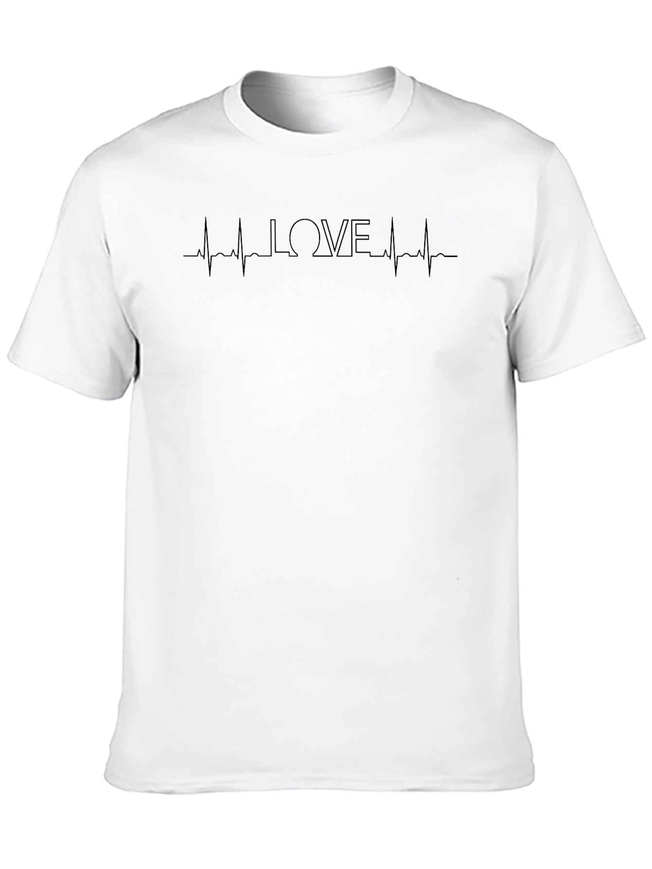 LOVE Heartbeat Graphic Tee - Stylish Black T-Shirt