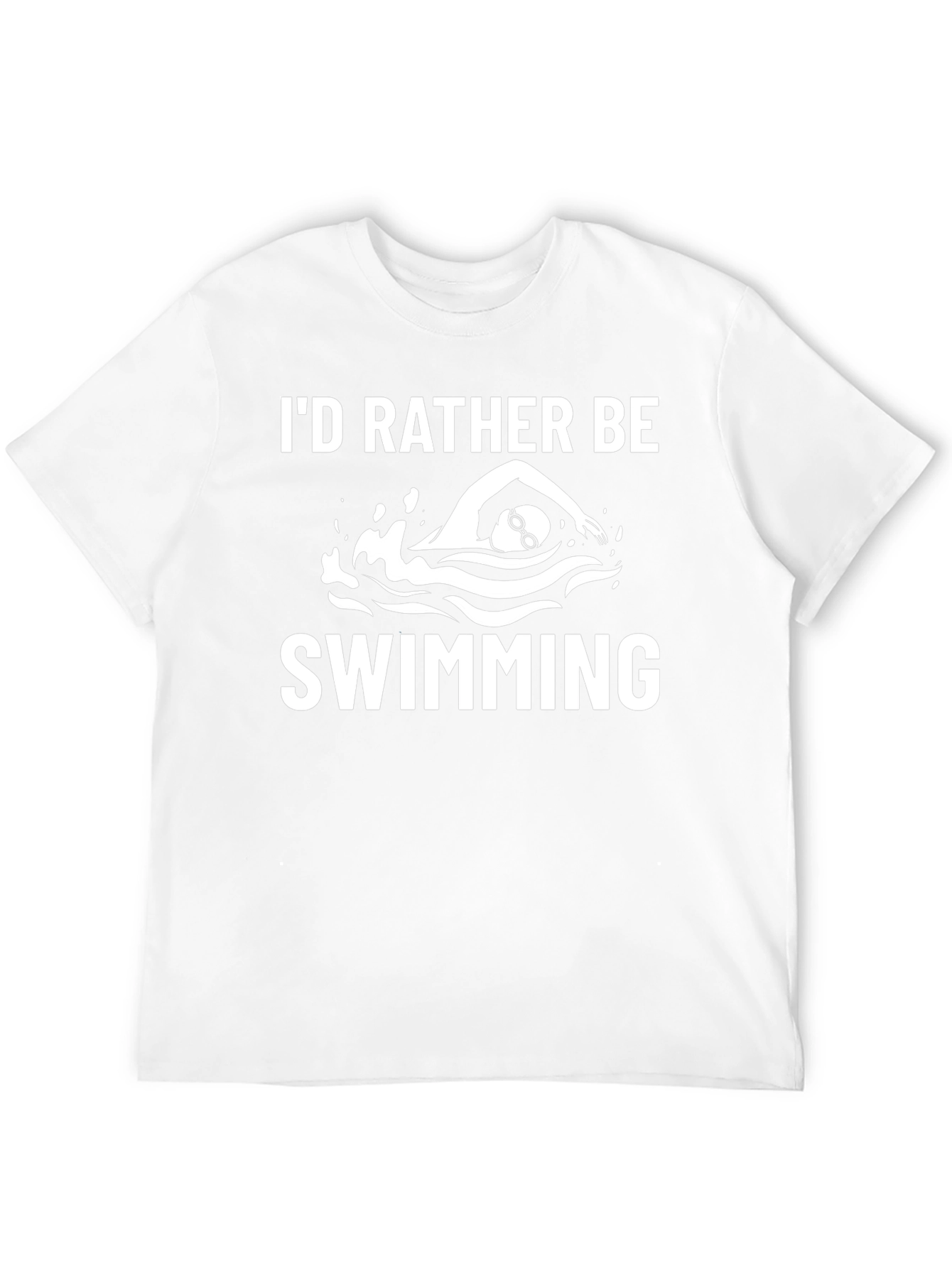 Id Rather Be Swimming T-Shirt - Black Cotton Tee