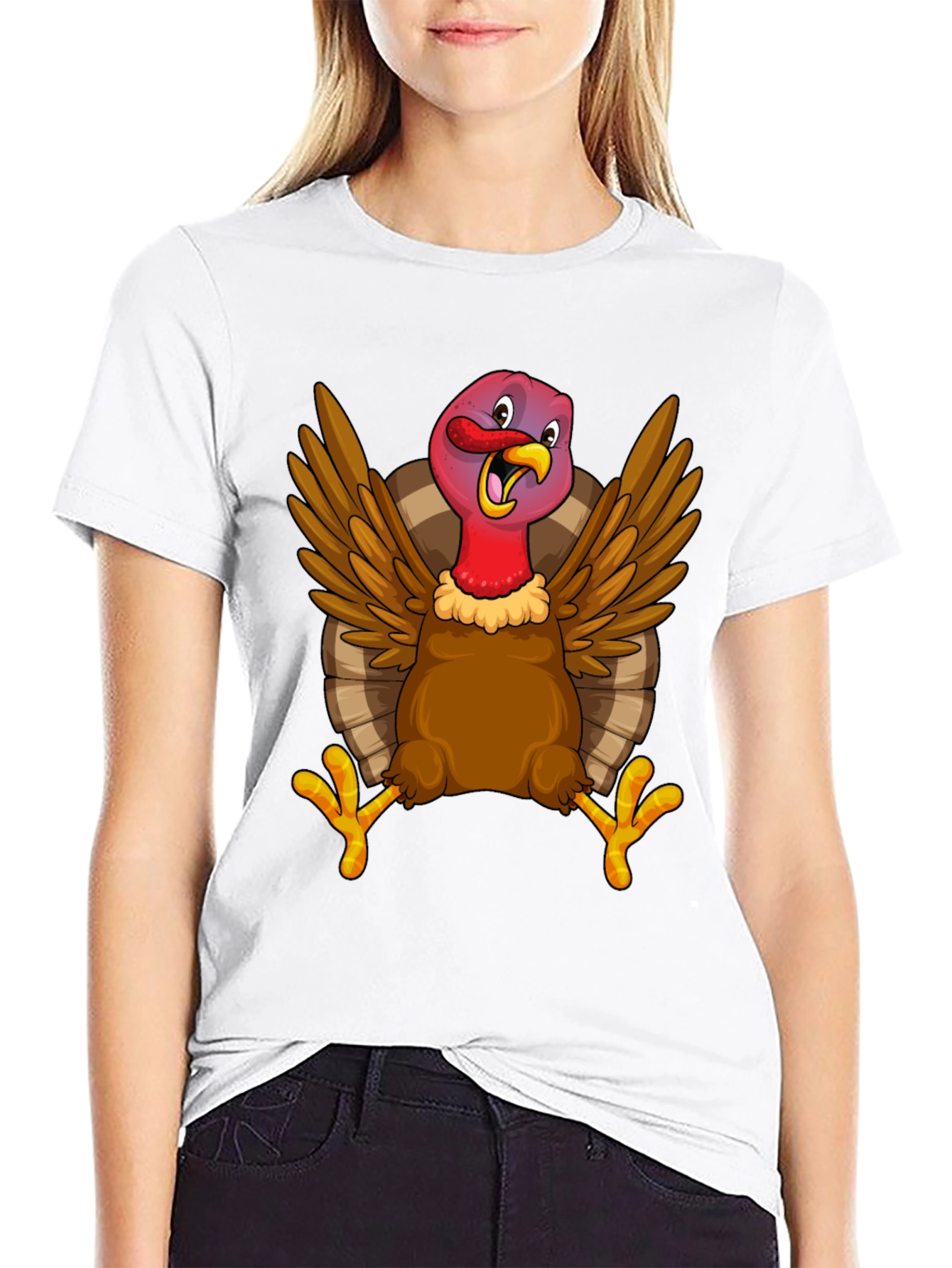 Funny Turkey Graphic Tee - Thanksgiving Holiday T-Shirt