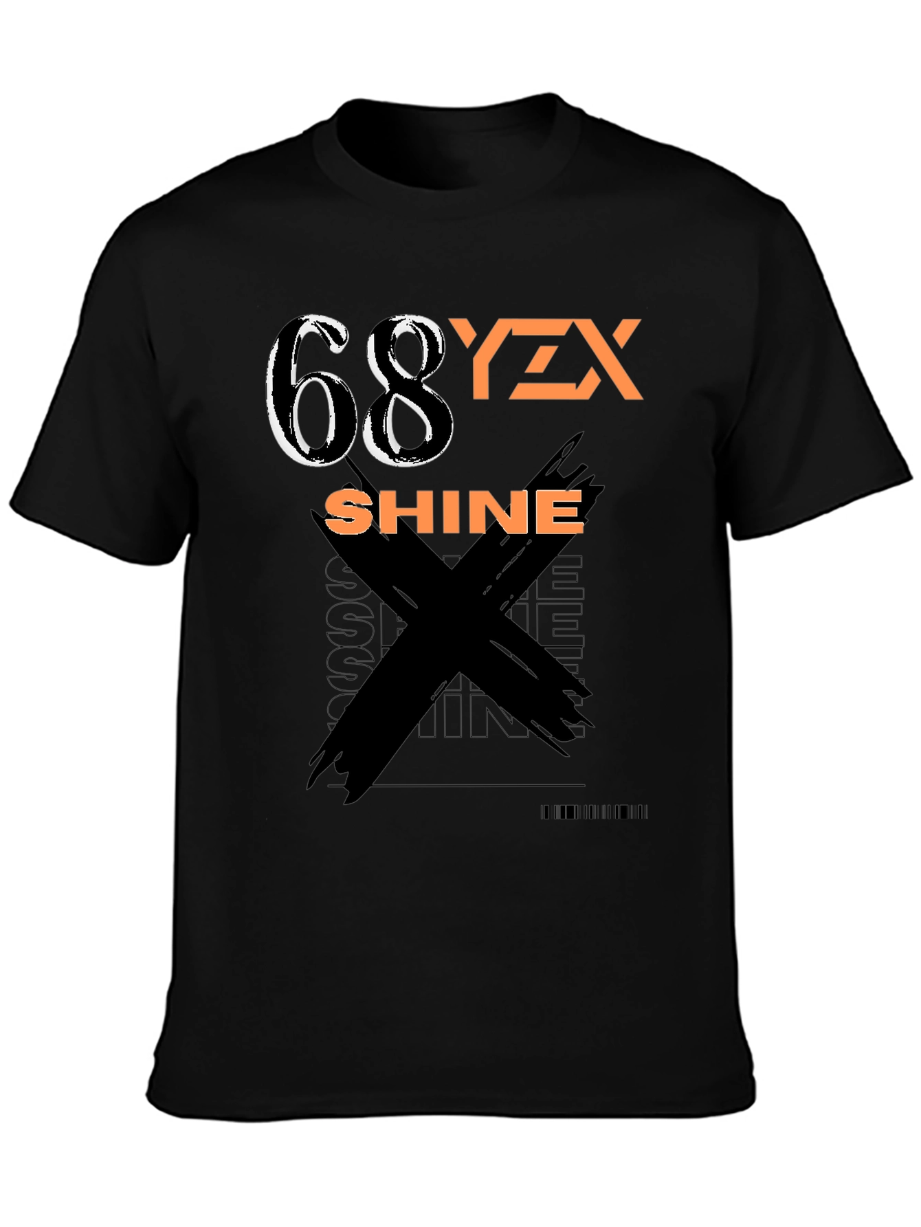 Black Graphic Tee - 68YZX Shine