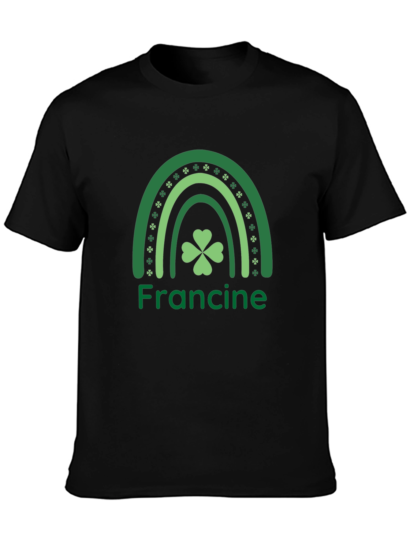 St. Patricks Day Francine Shamrock Rainbow T-Shirt