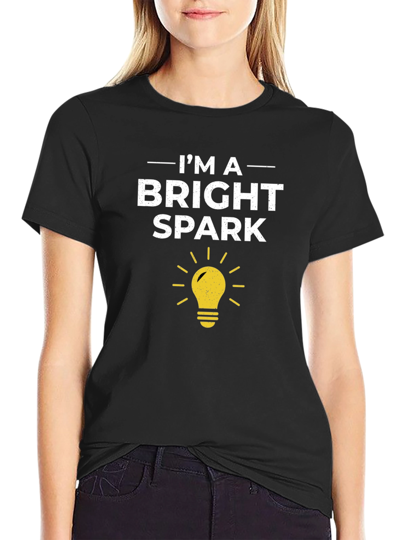 Bright Spark T-Shirt - Black Cotton Tee