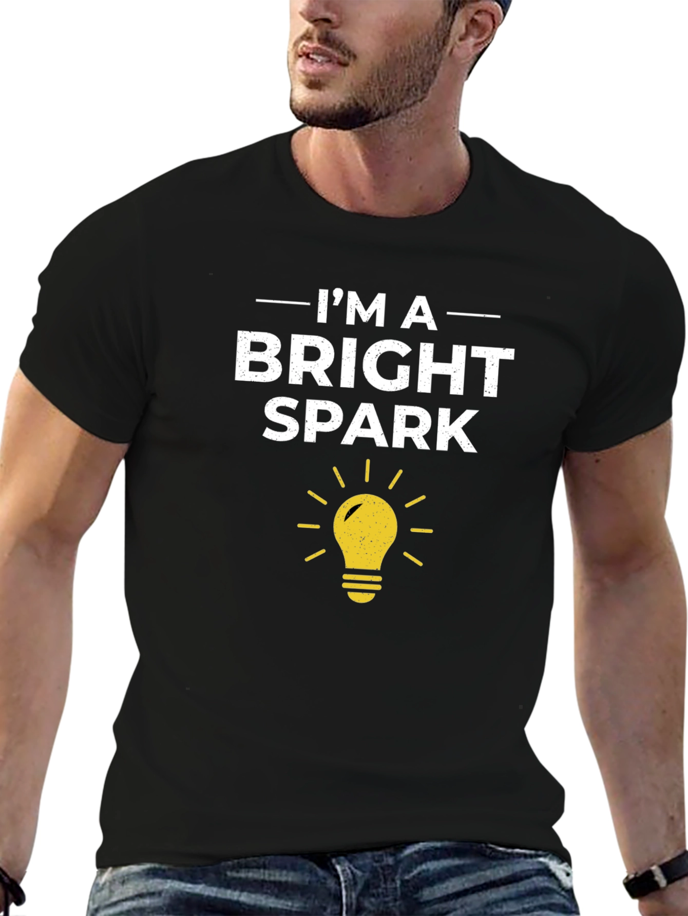 Bright Spark T-Shirt - Black Cotton Tee