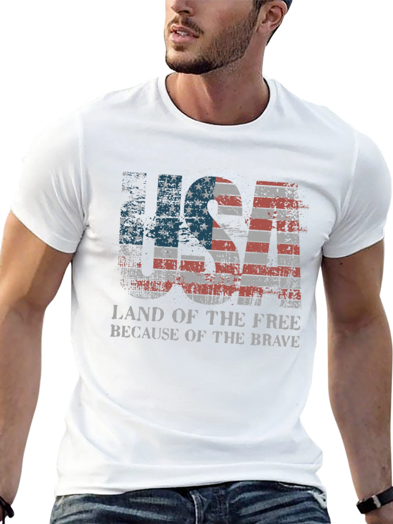 USA Land of the Free Graphic Tee