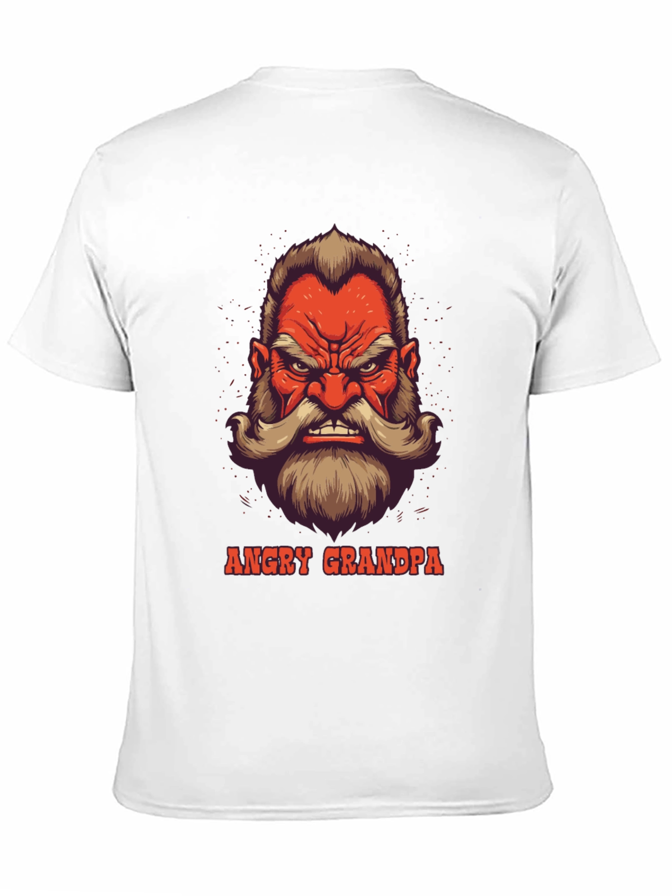 Angry Grandpa Graphic Tee - Black Cotton T-Shirt