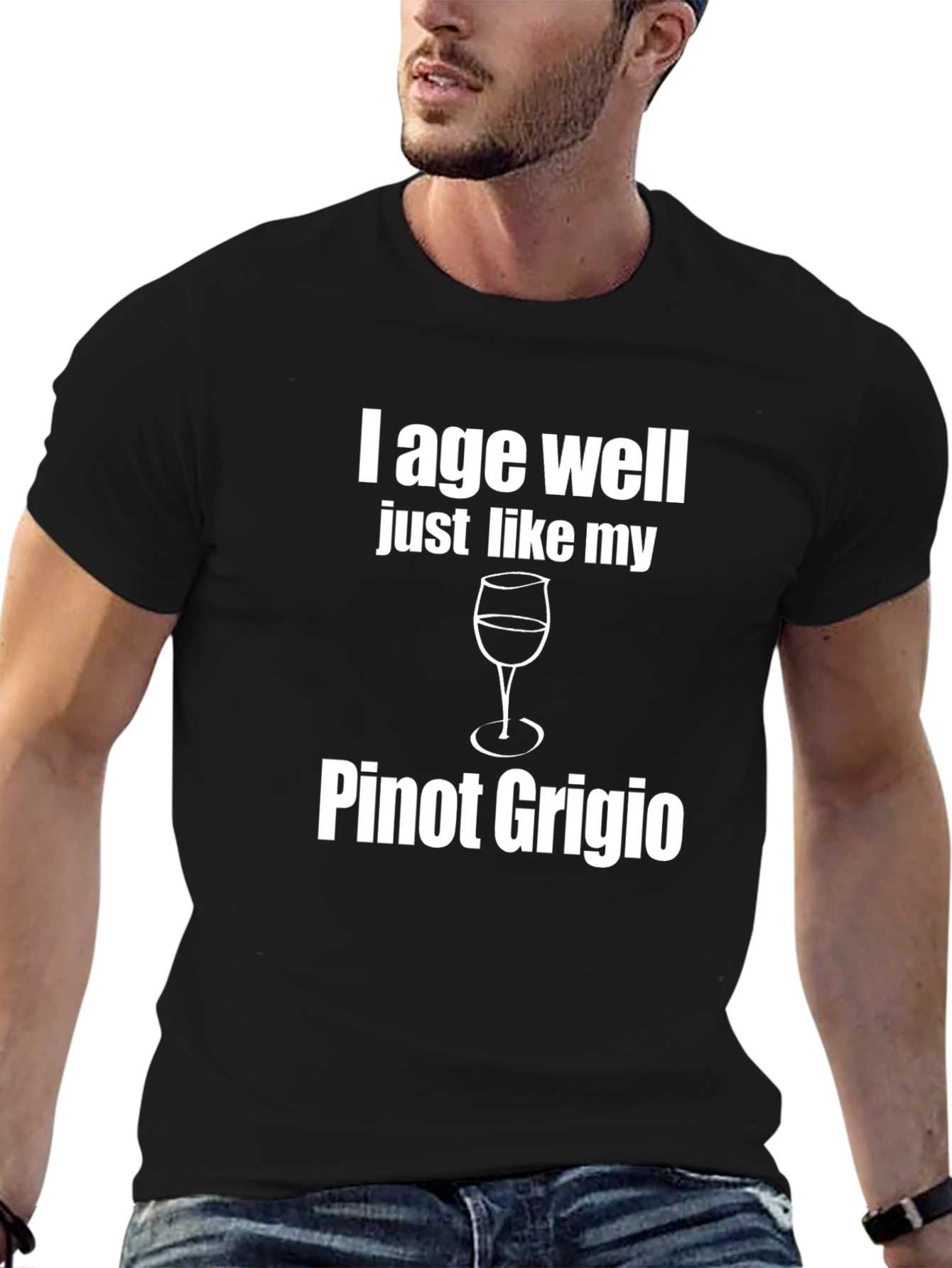 I Age Well Pinot Grigio T-Shirt Funny Wine Tee