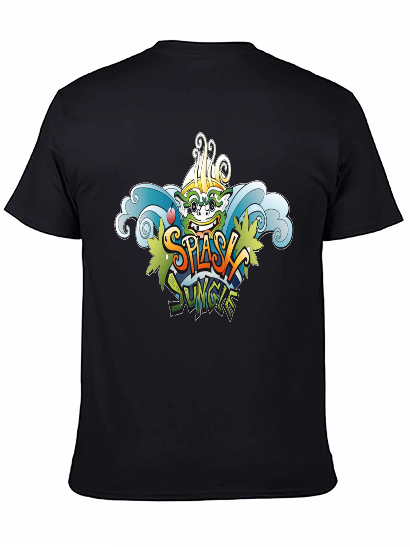 Splash Jungle Graphic Tee - Black
