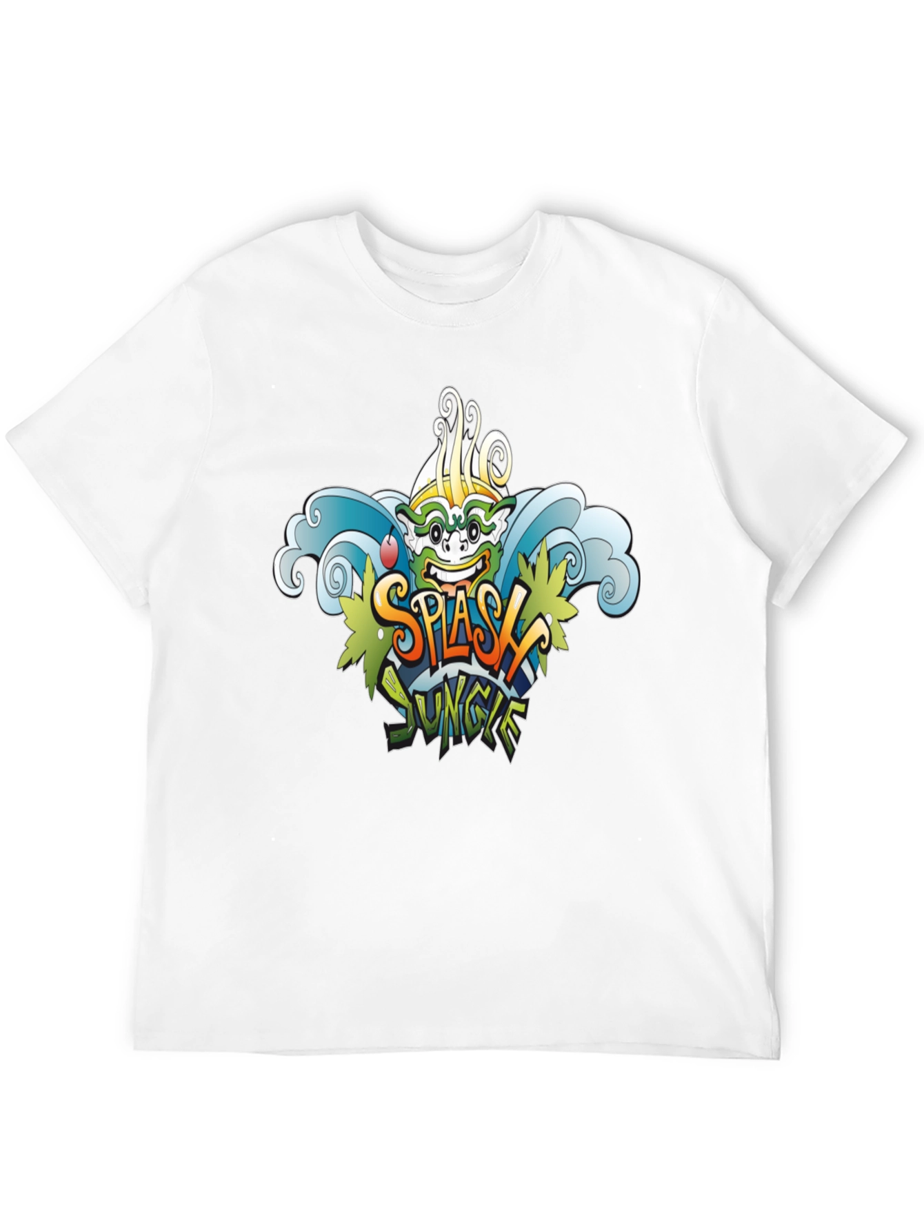 Splash Jungle Graphic Tee - Black