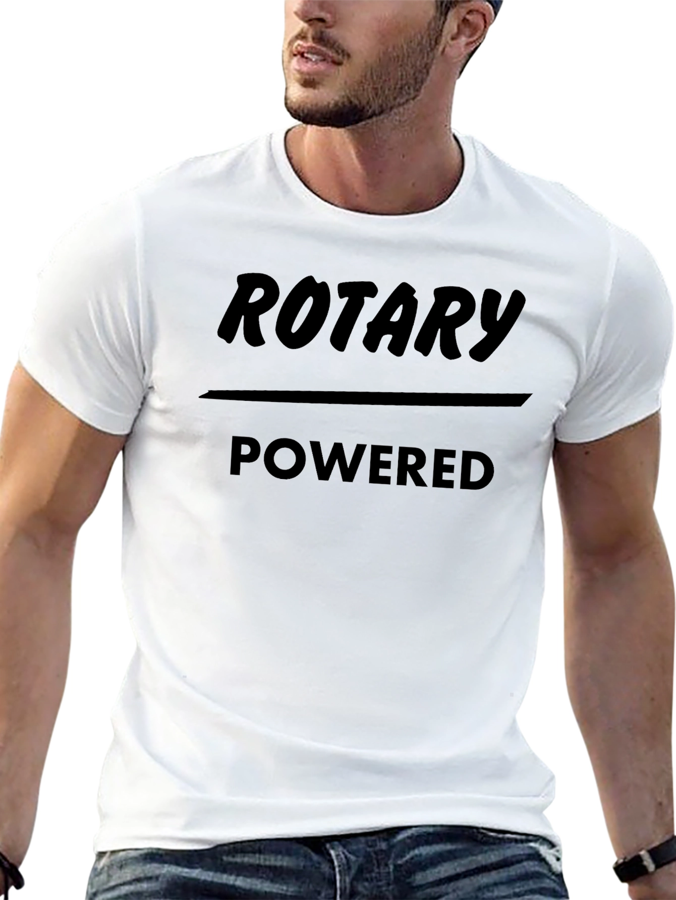 Rotary Powered Black Graphic T-Shirt