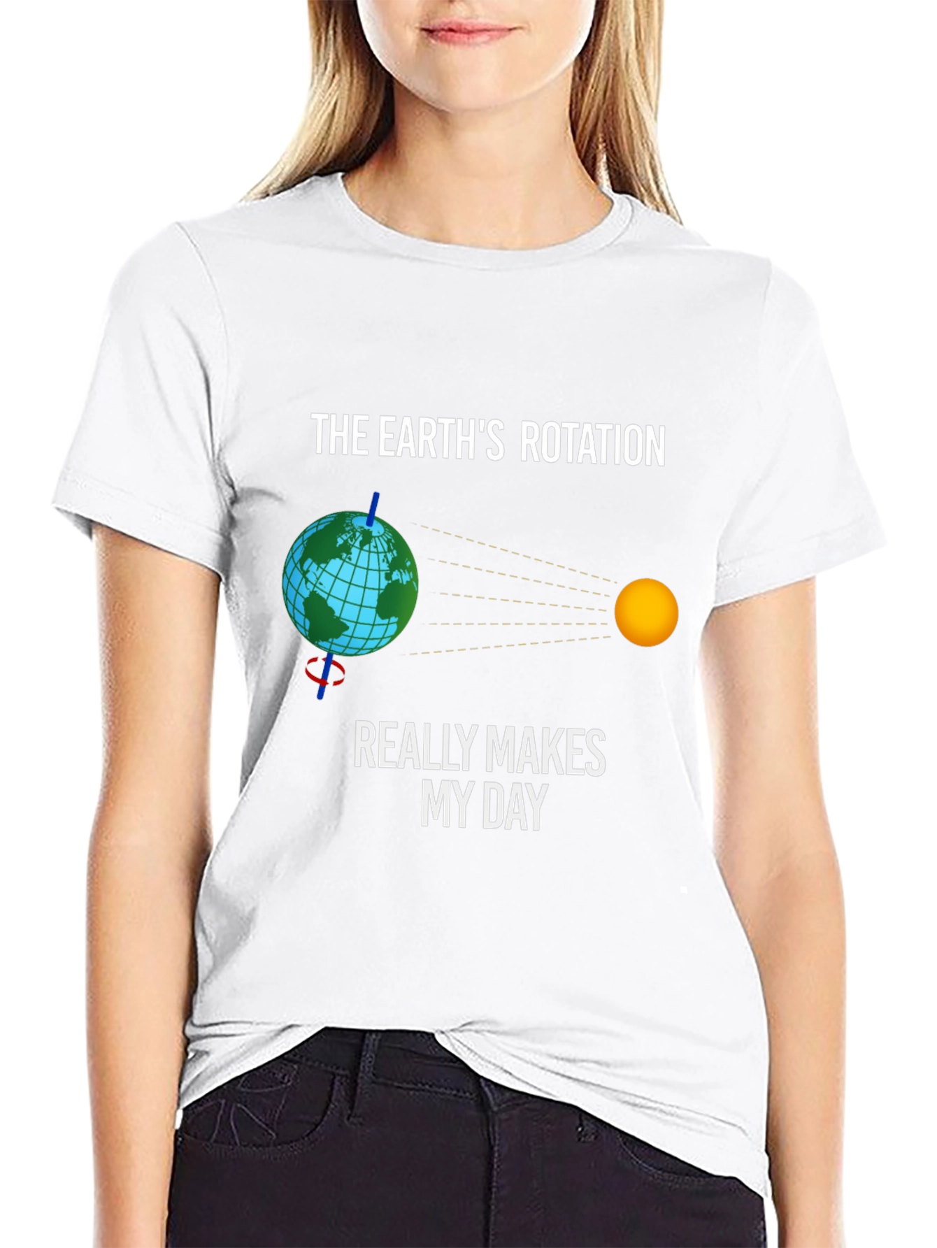 Earth Rotation Graphic Tee - Science Humor T-Shirt