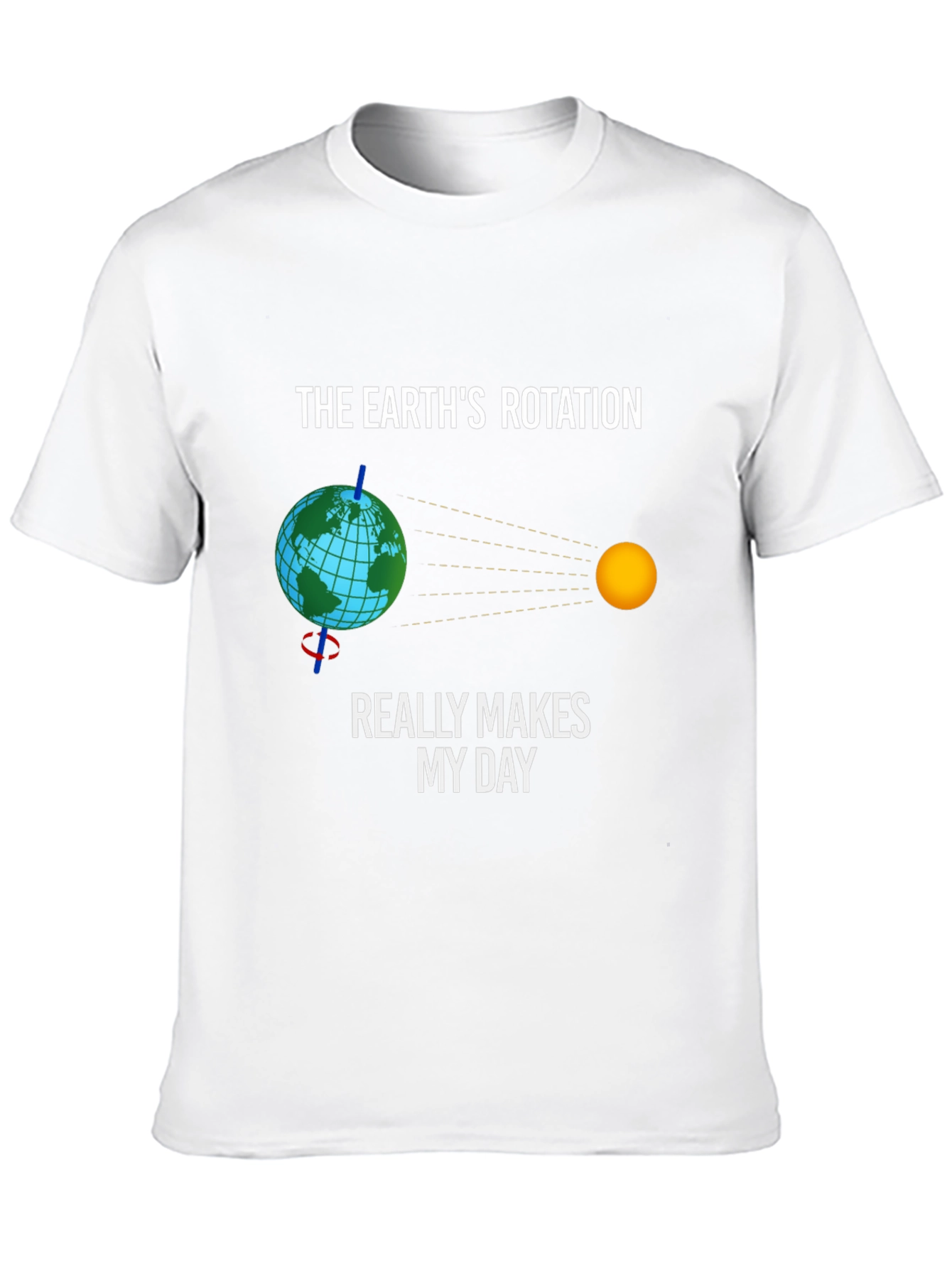 Earth Rotation Graphic Tee - Science Humor T-Shirt