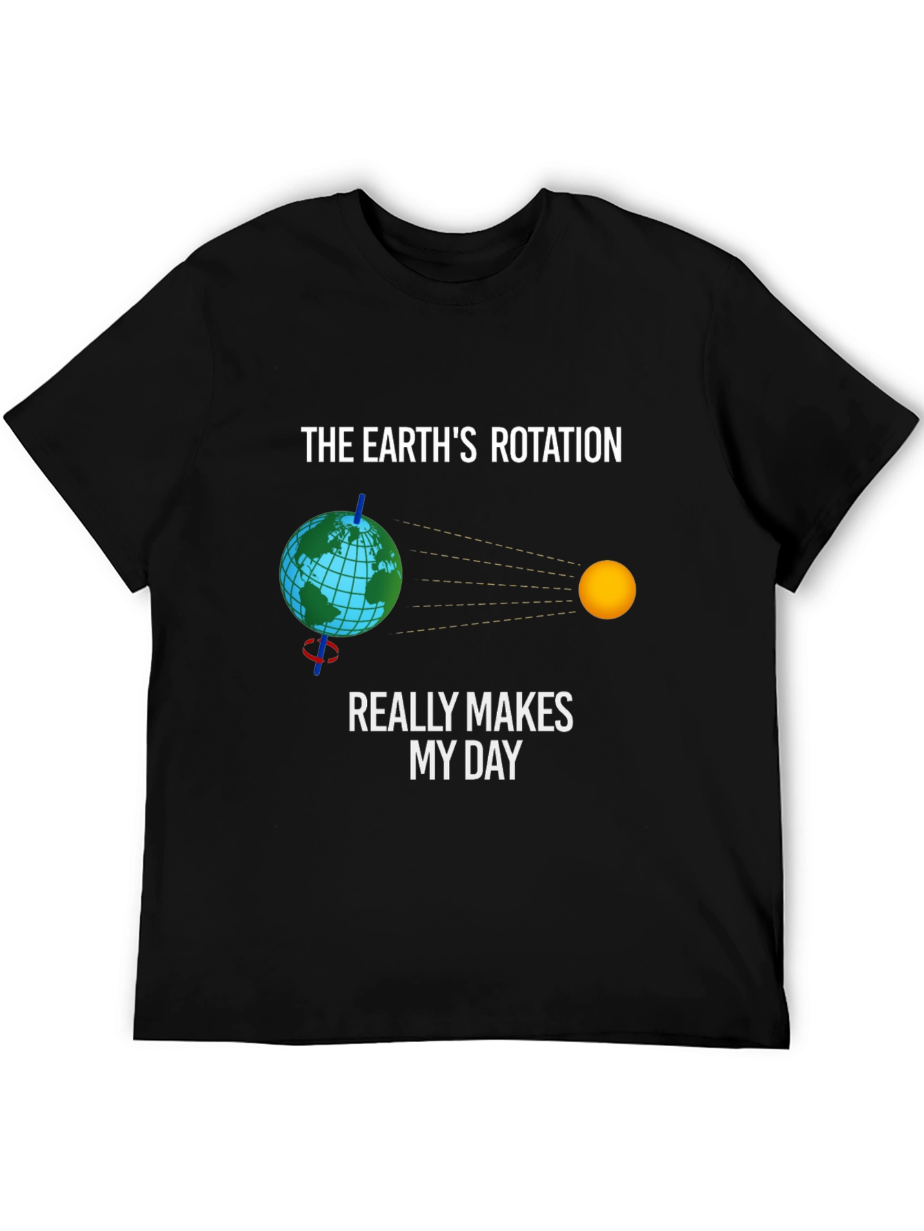 Earth Rotation Graphic Tee - Science Humor T-Shirt