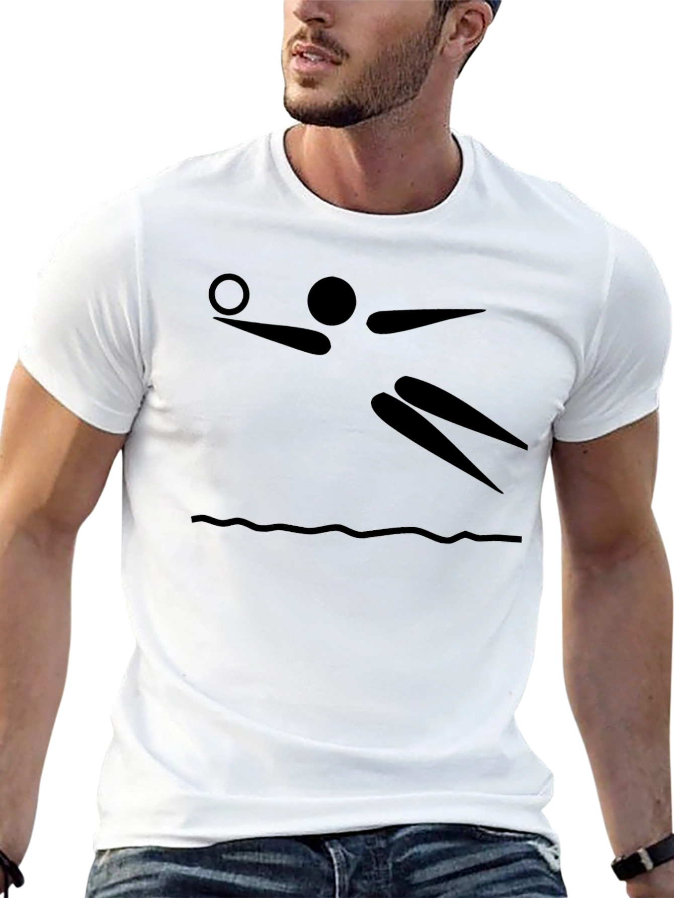 Black Volleyball Graphic Tee