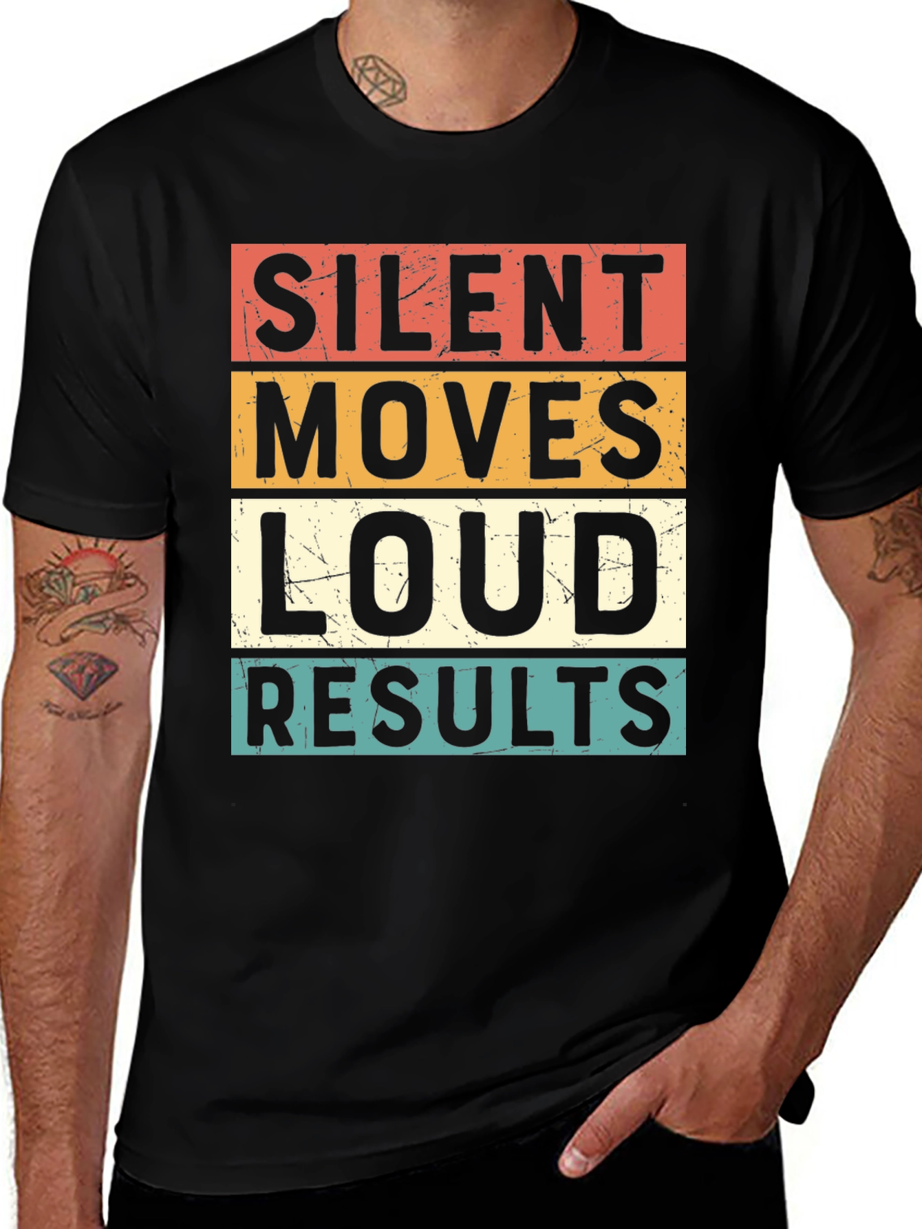 Silent Moves Loud Results Graphic Tee