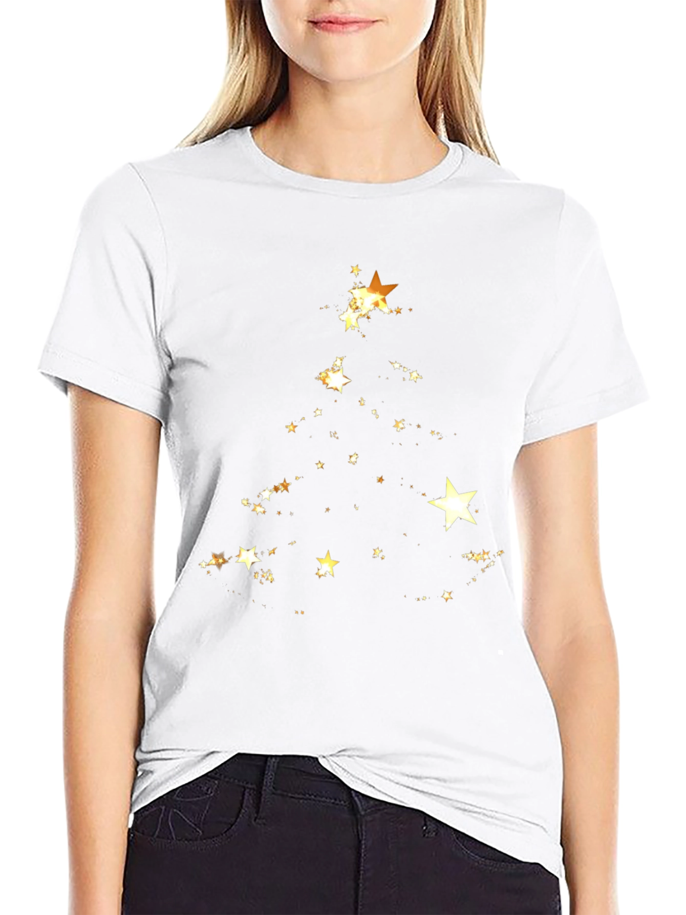 Starry Christmas Tree Graphic Tee