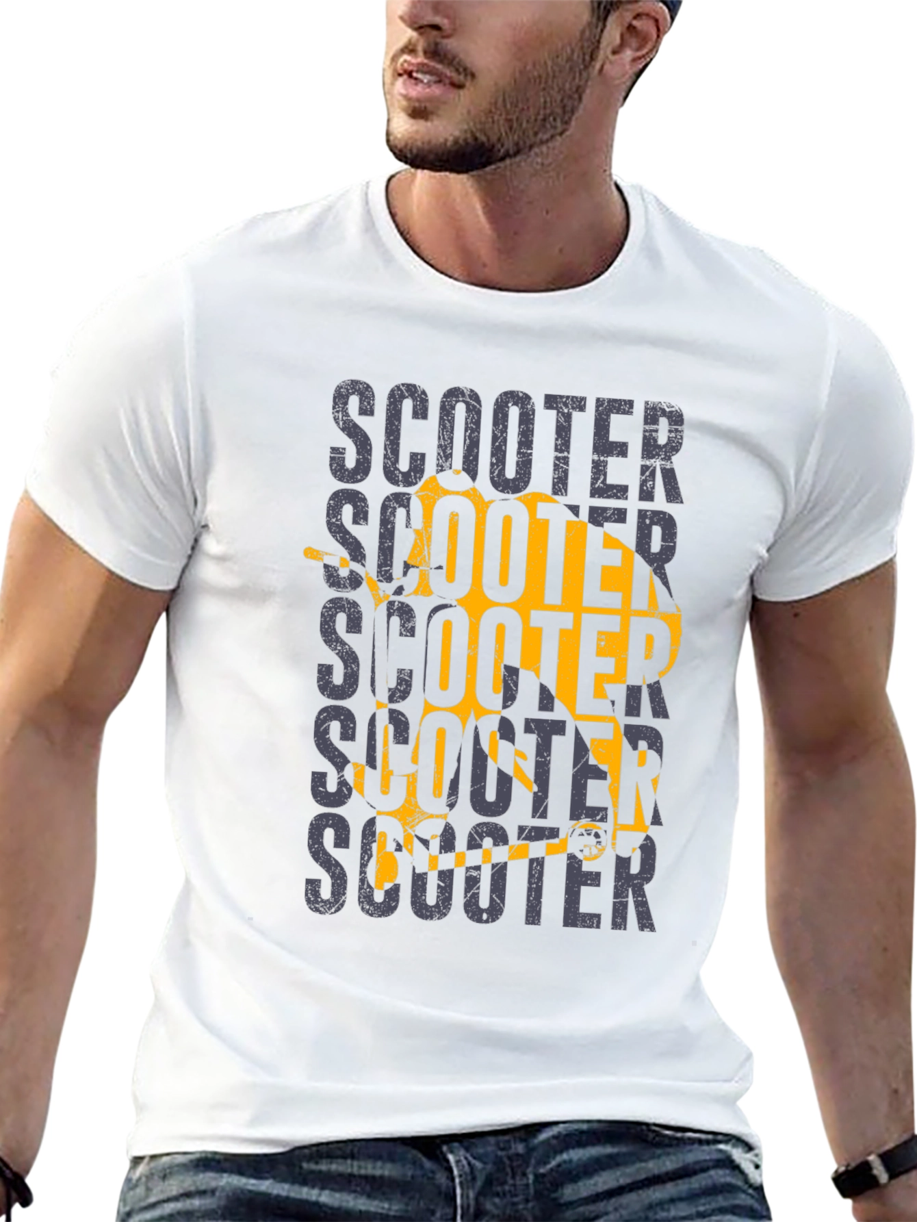 Scooter Graphic Tee - Retro Motorcycle Shirt