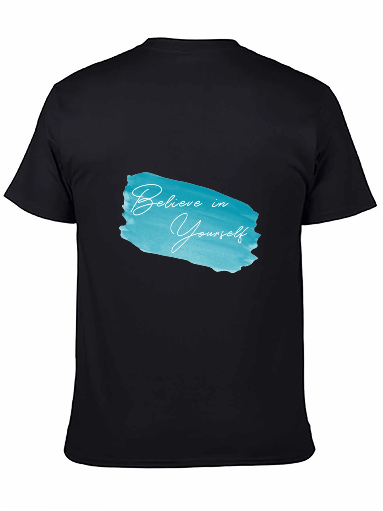 Believe in Yourself Black Cotton Graphic Tee
