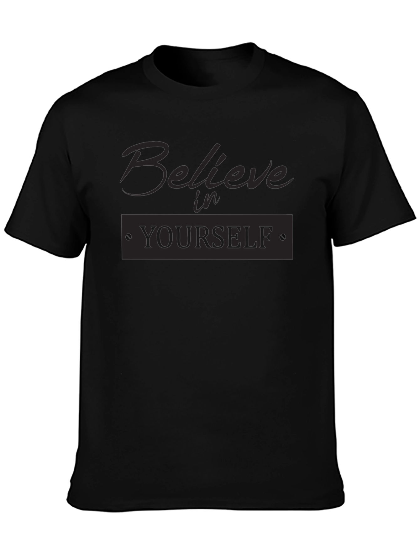 Believe in Yourself Graphic Tee - Black Cotton T-Shirt
