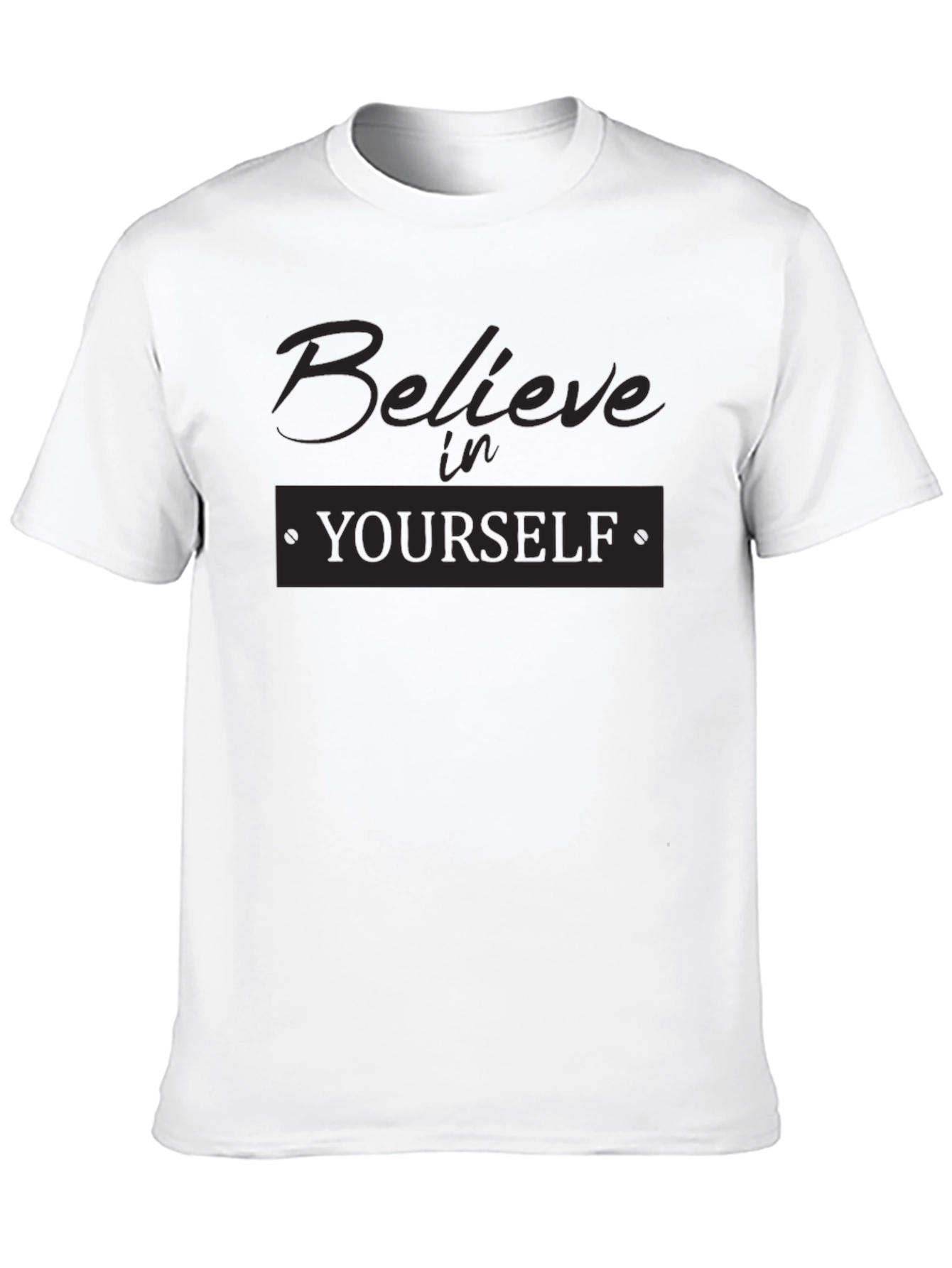 Believe in Yourself Graphic Tee - Black Cotton T-Shirt