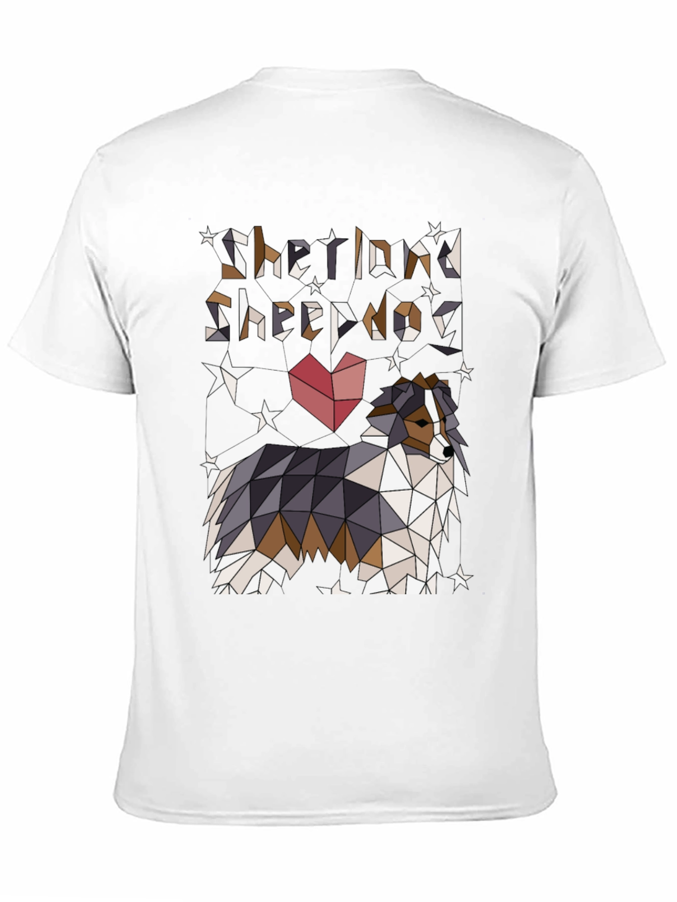 Shetland Sheepdog Geometric T-Shirt