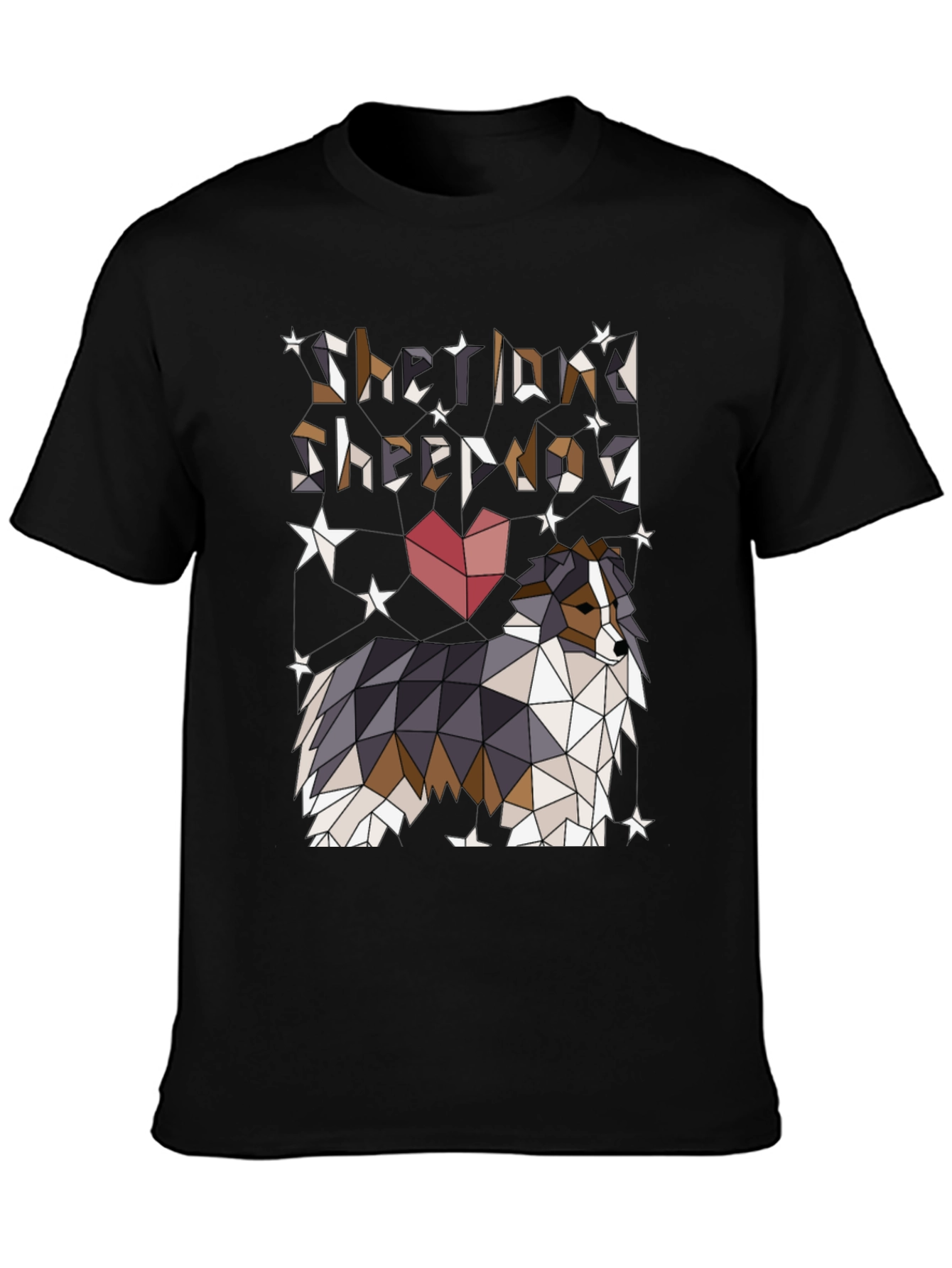 Shetland Sheepdog Geometric T-Shirt
