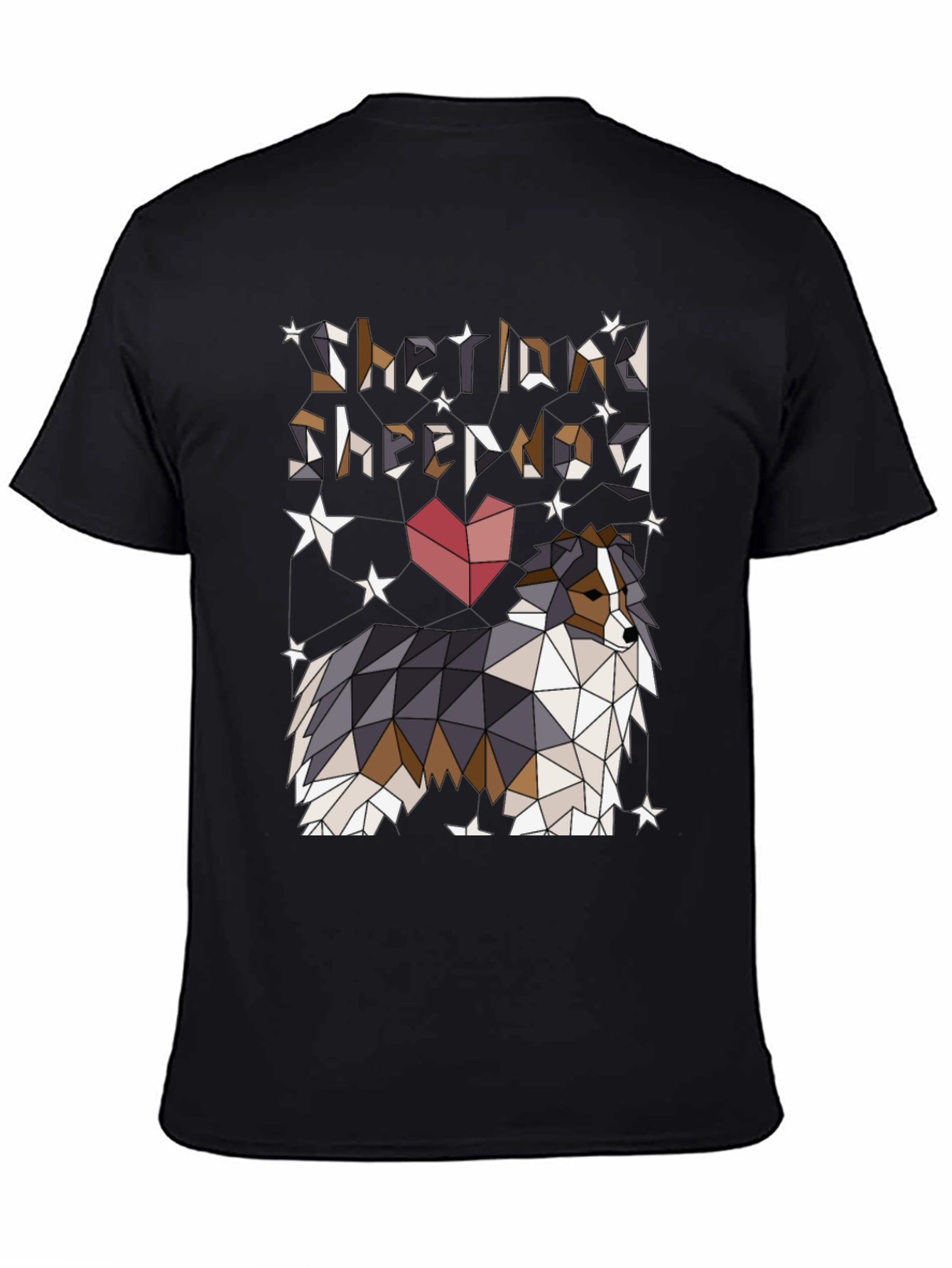 Shetland Sheepdog Geometric T-Shirt